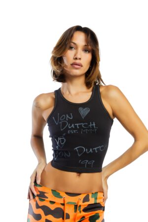 Von Dutch Doodle Tank - Black