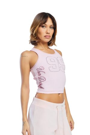 Von Dutch 99' Rhinestone Tank - Pink