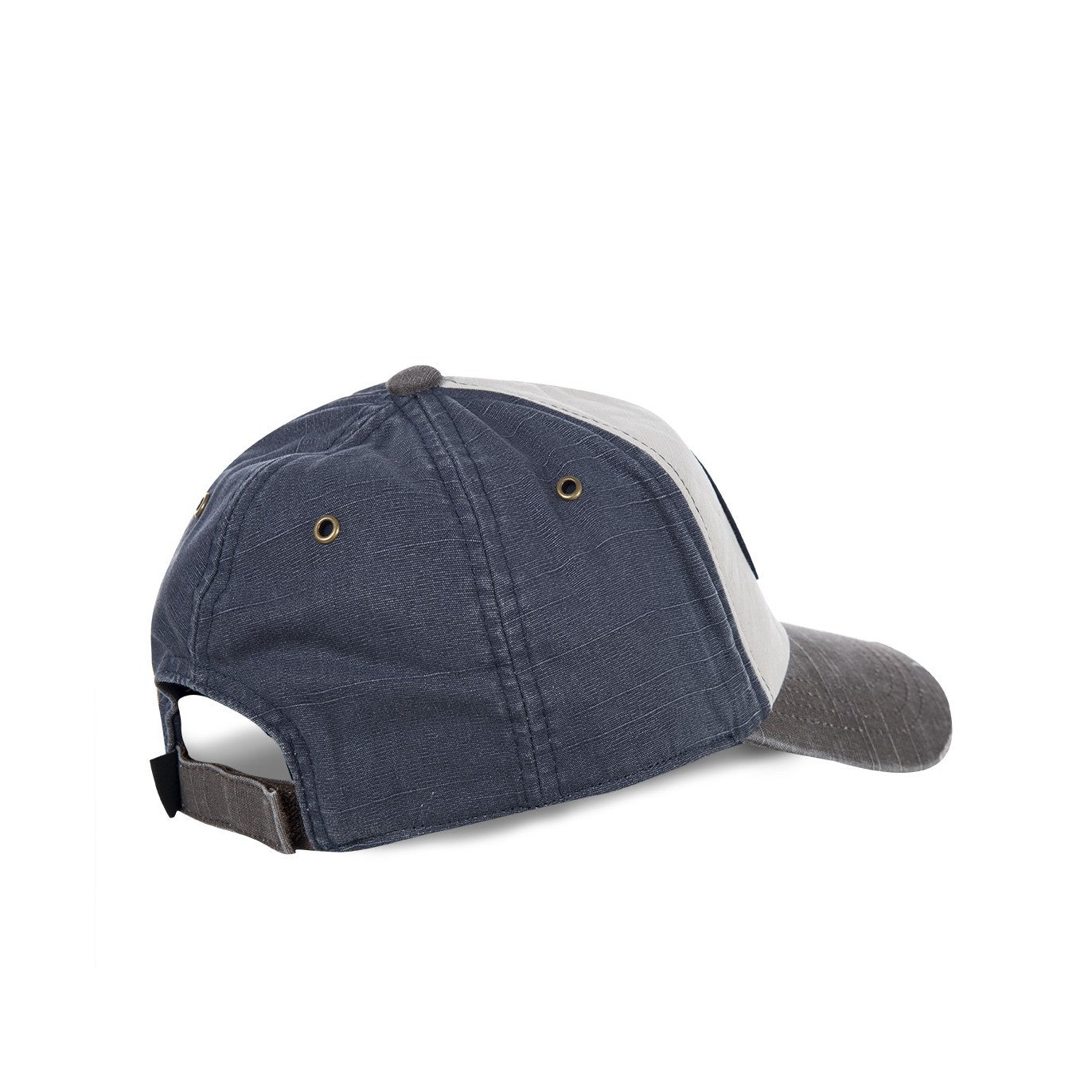 Von Dutch JACKMWB Grey & Navy Distressed Strapback Hat - Image 4