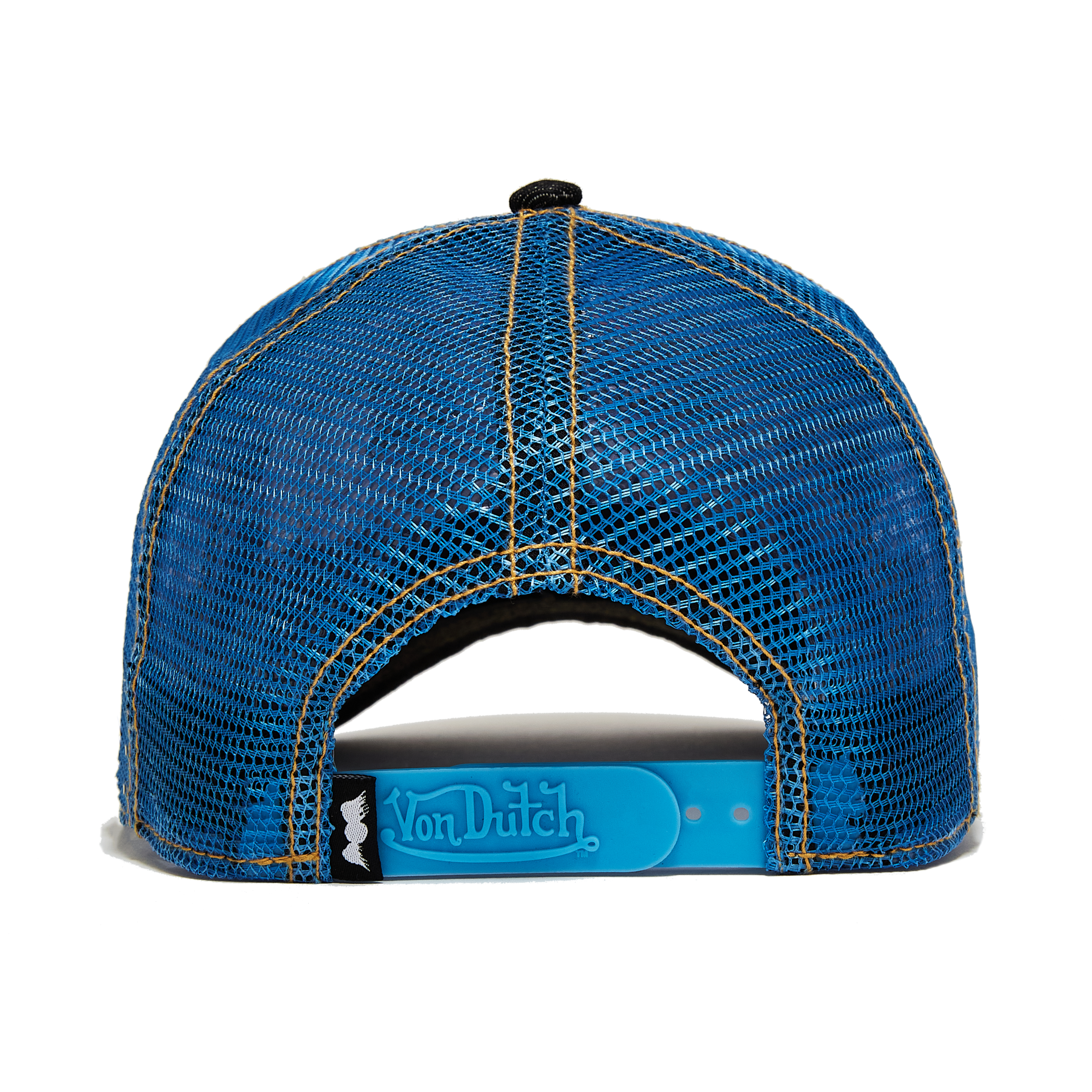 Von Dutch Navy Denim Blue Logo Trucker Hat - Image 3