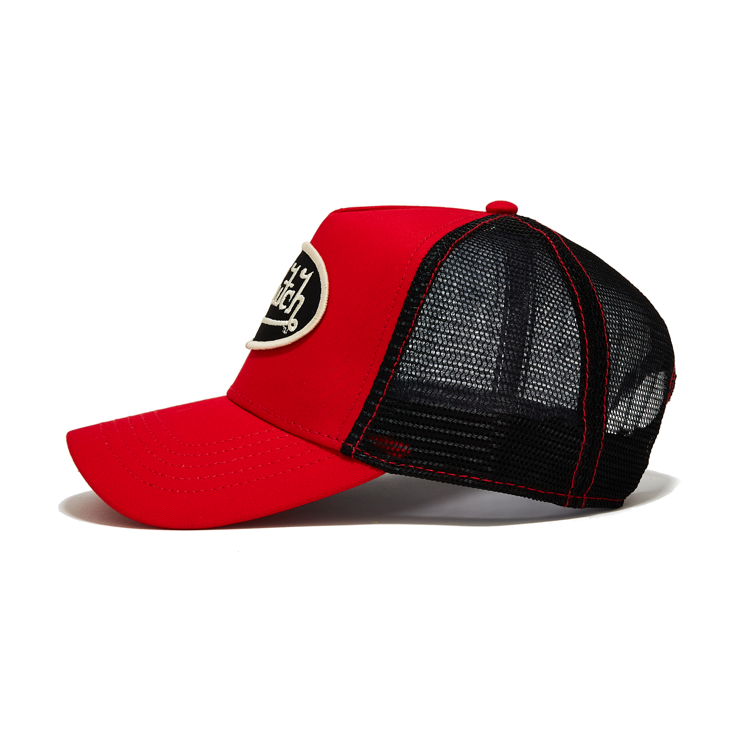 Von Dutch Red. Off-White & Black Trucker Hat - Image 2