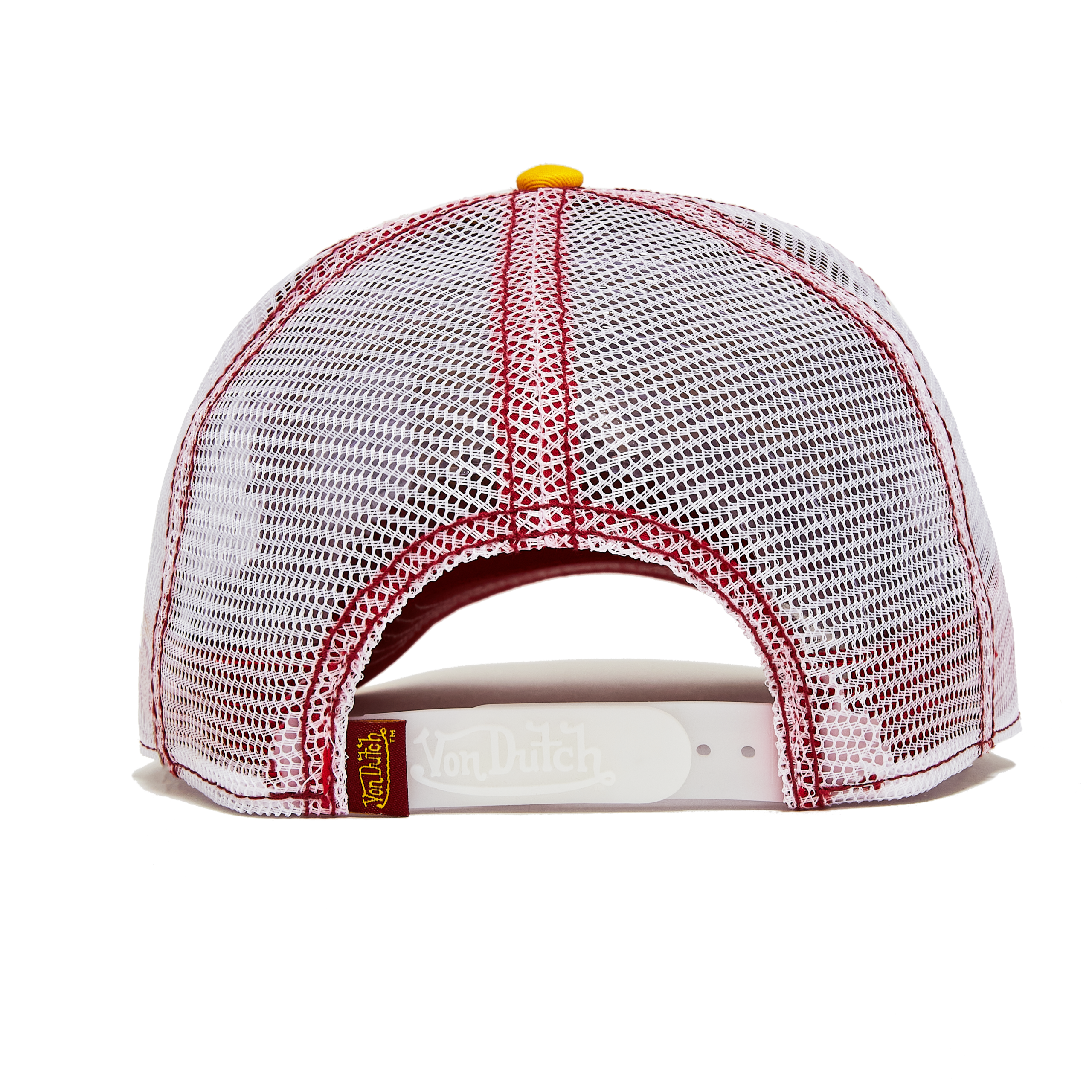 Von Dutch Red & Yellow Trucker Hat - Image 3