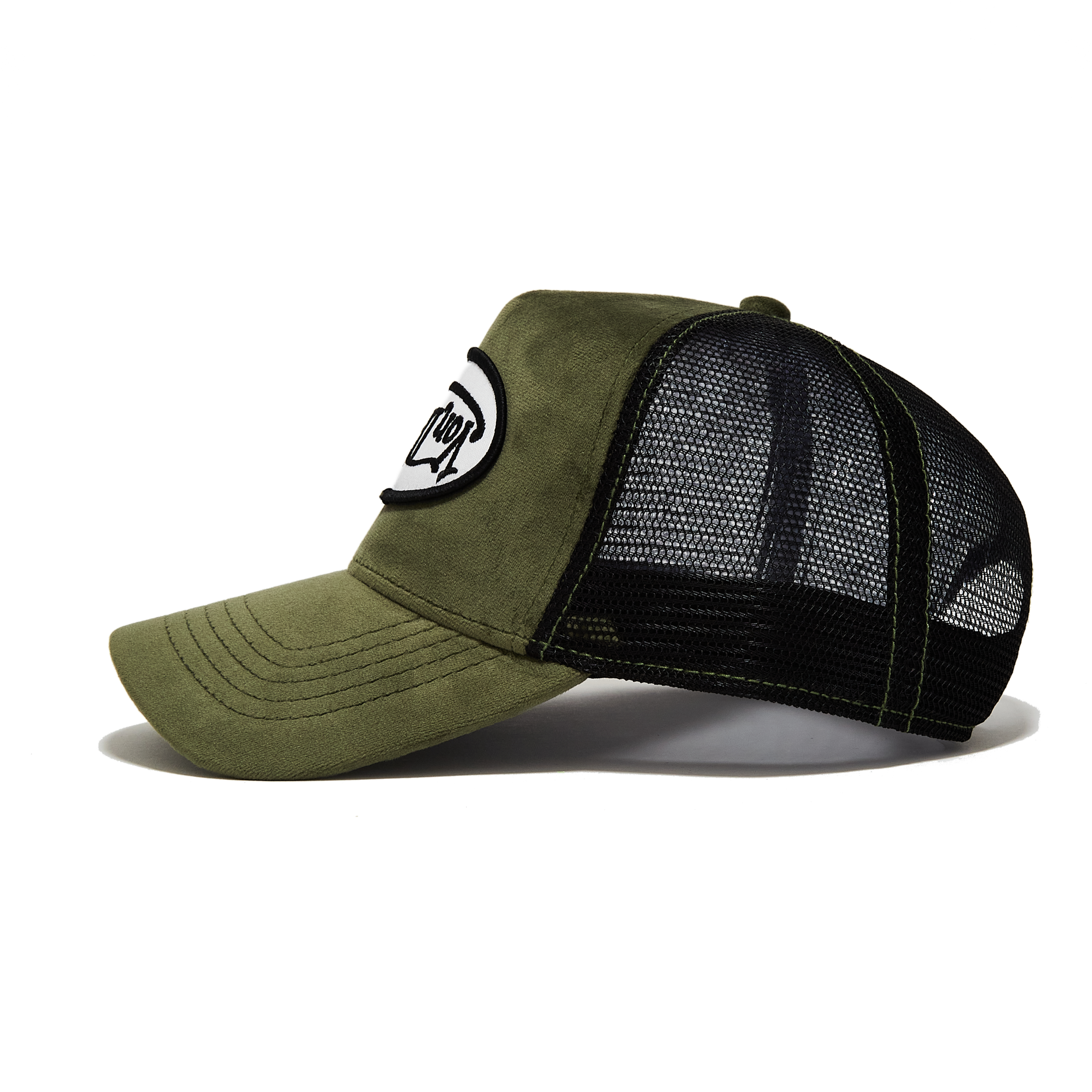 Von Dutch Sage Green Velvet Trucker Hat - Image 2
