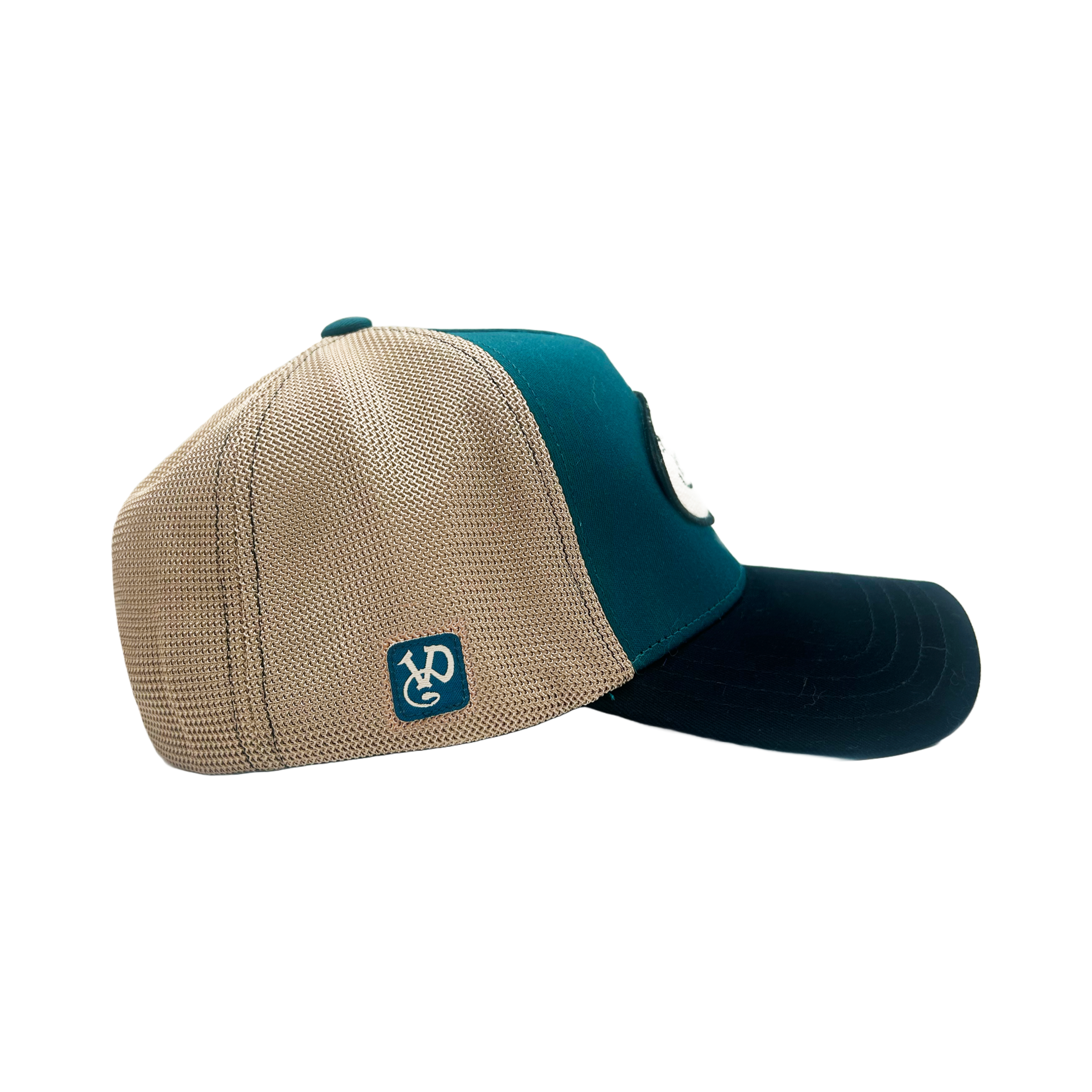 Von Dutch Teal & Black Terry Logo Classic Trucker Hat - Image 3