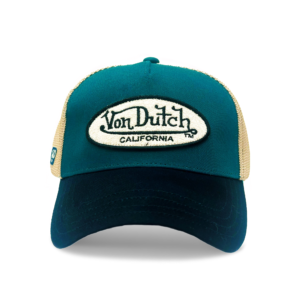 Von Dutch Teal & Black Terry Logo Classic Trucker Hat