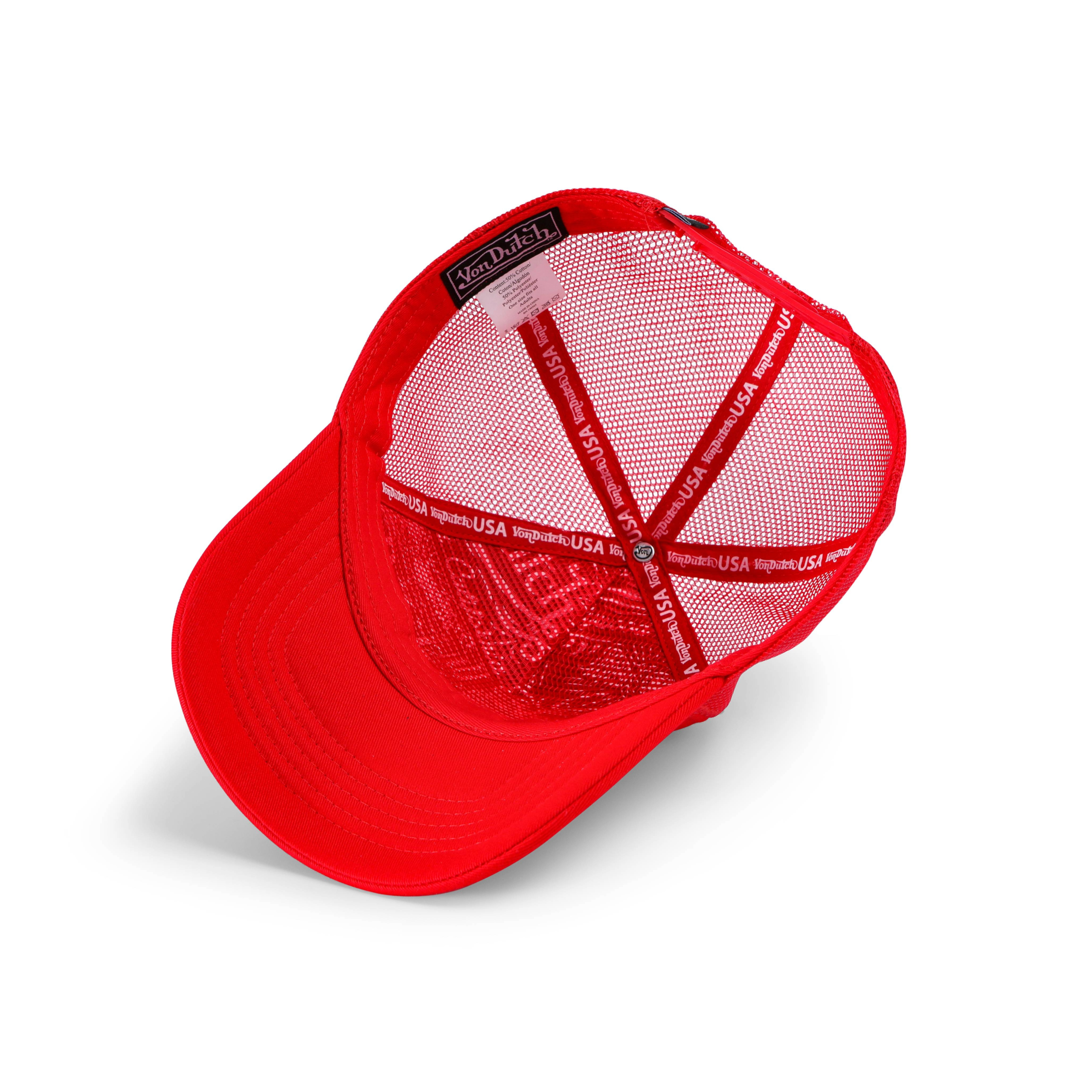 Von Dutch Foam Chopper Trucker Hat - Red & Black - Image 5