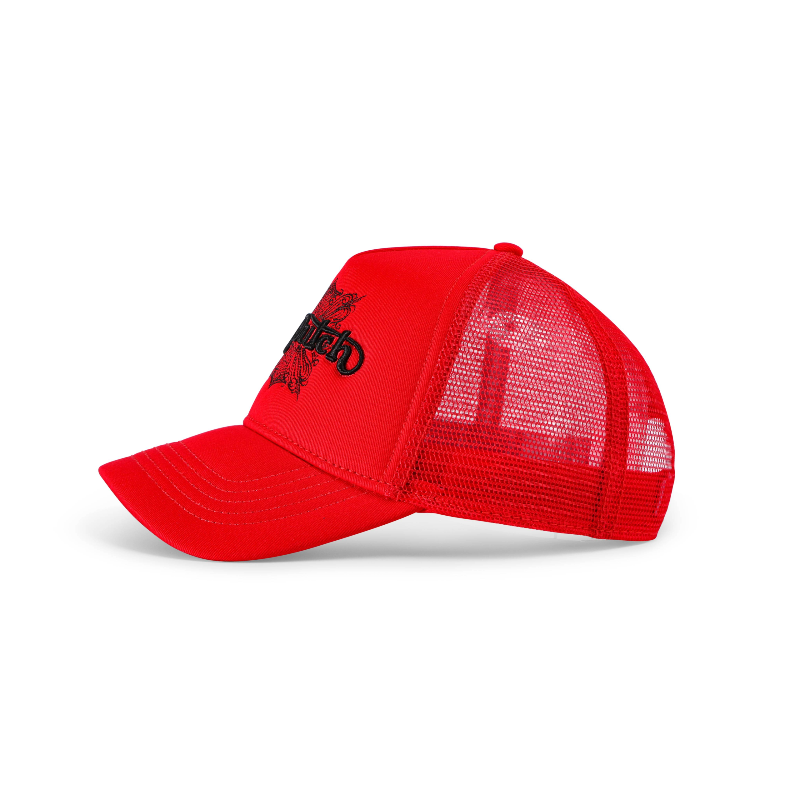 Von Dutch Foam Chopper Trucker Hat - Red & Black - Image 2
