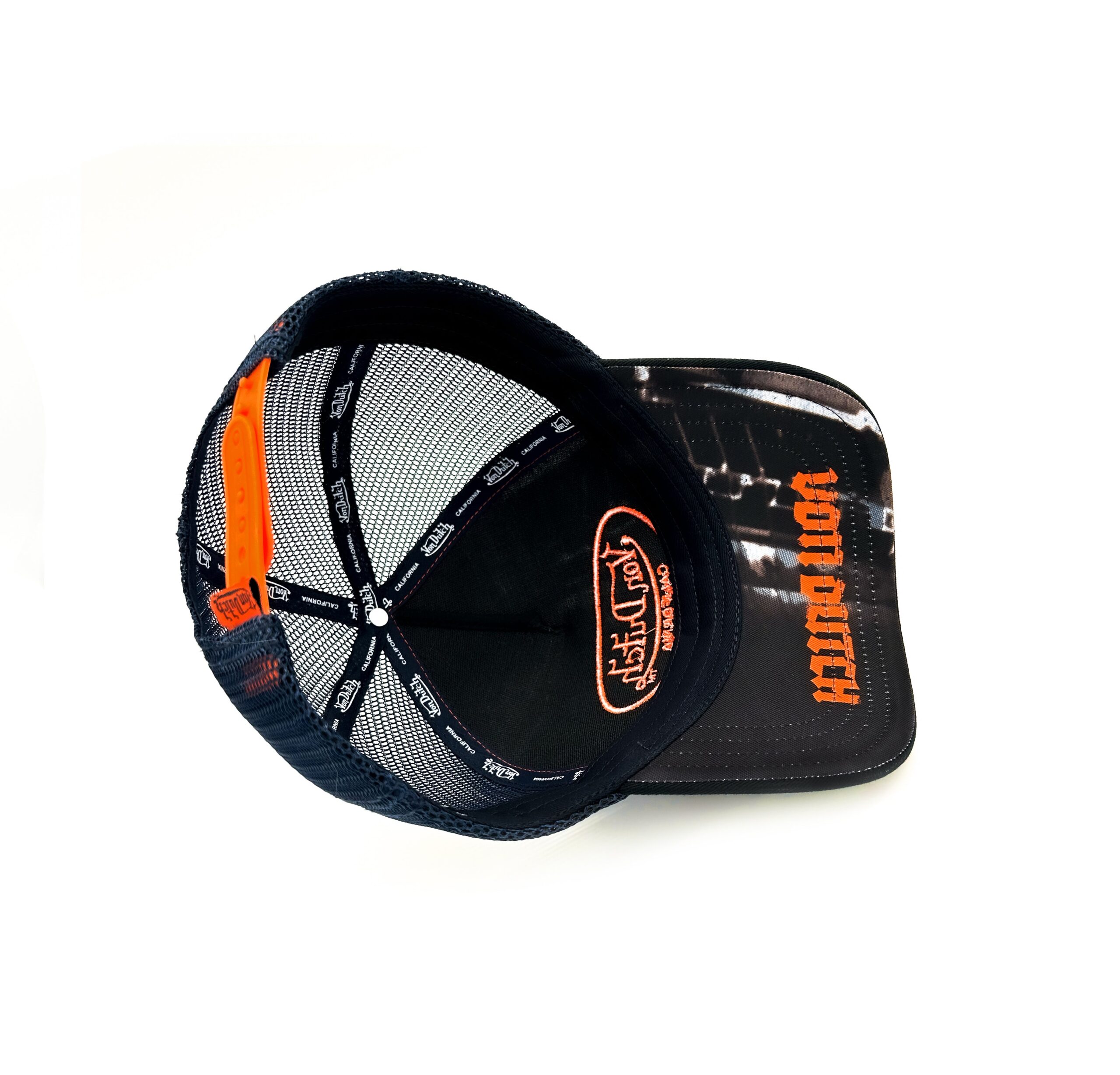 Von Dutch Trucker Hat - Sublimation Navy / Orange - Image 5
