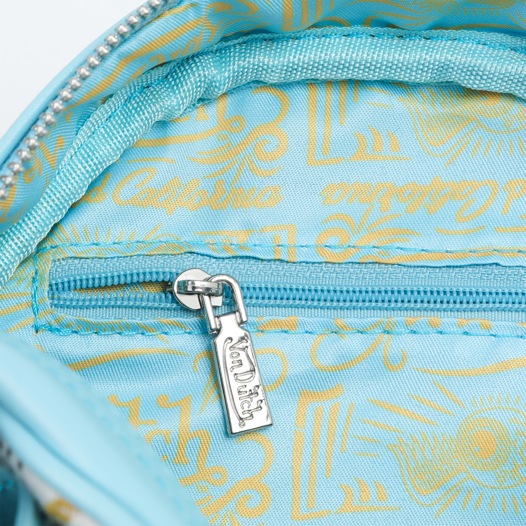 Von Dutch Plaid & Blue Bowling Bag - Image 4