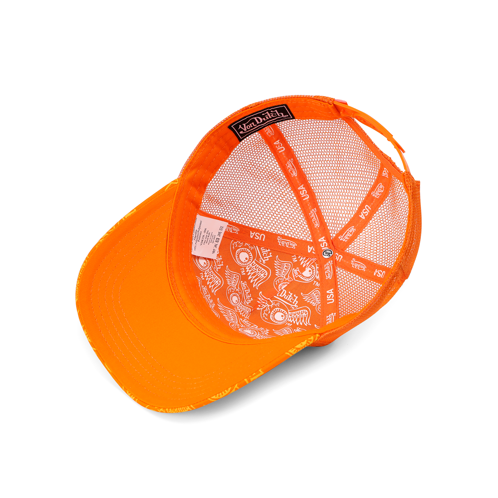 Von Dutch Kids Classic Trucker Hat - Orange ISPY - Image 4