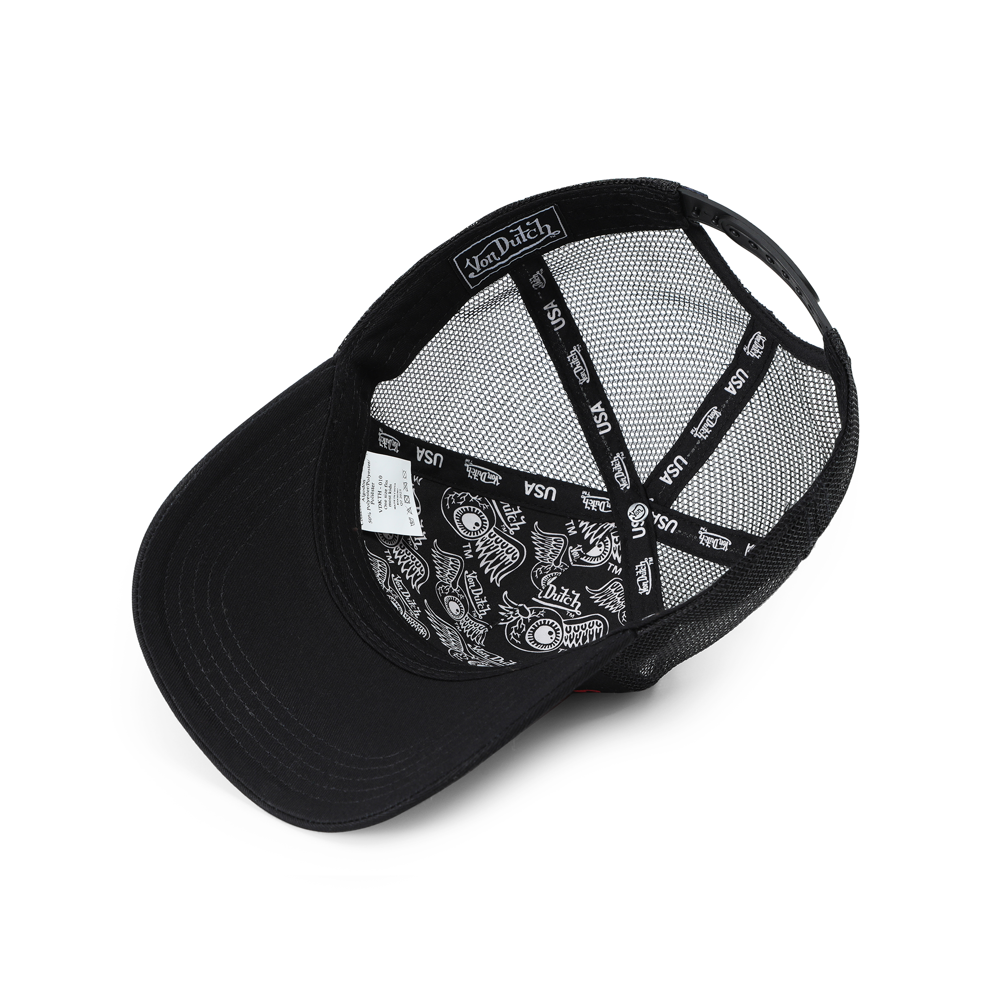Von Dutch Kids Classic Trucker Hat - Black Blocks - Image 4