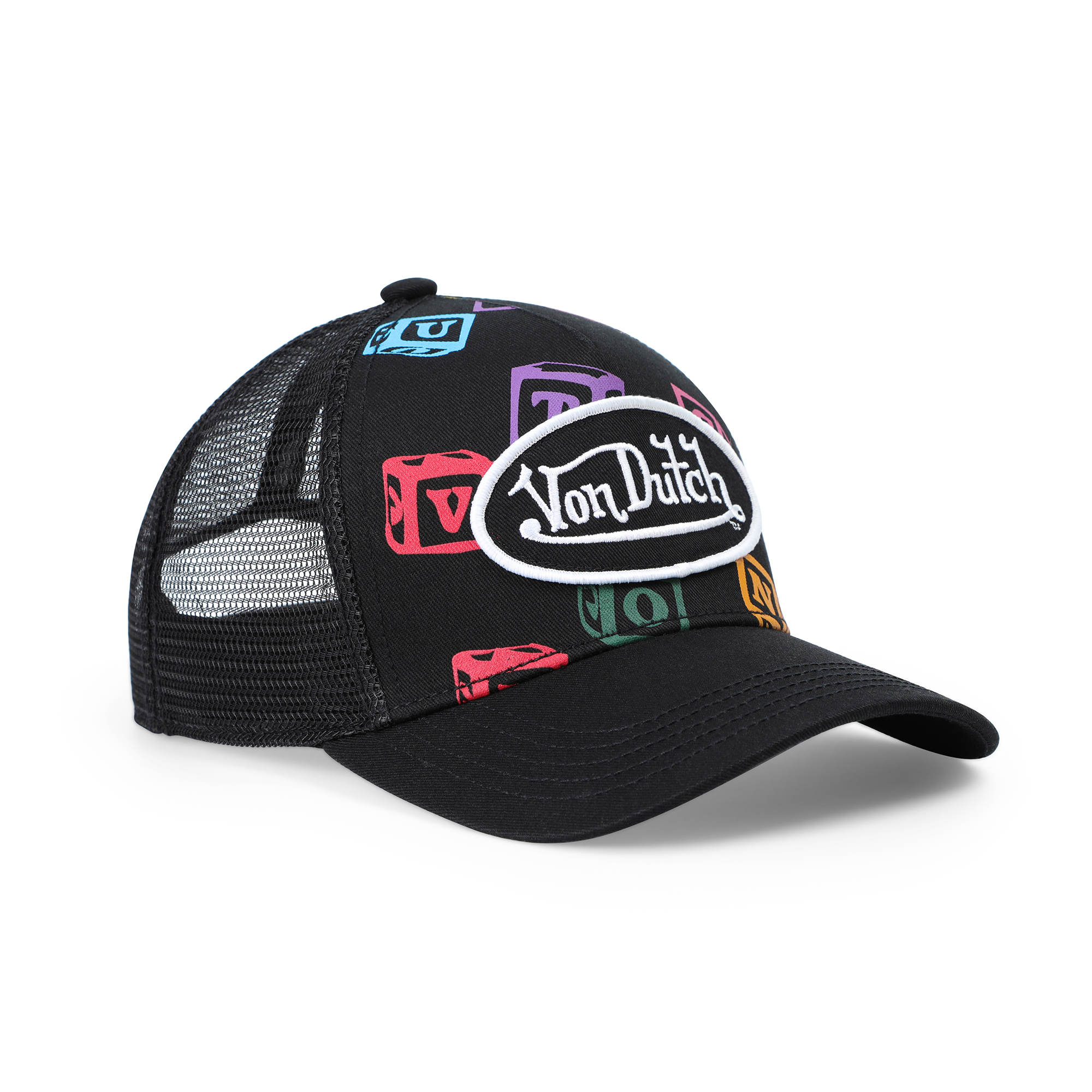Von Dutch Kids Classic Trucker Hat - Black Blocks - Image 5
