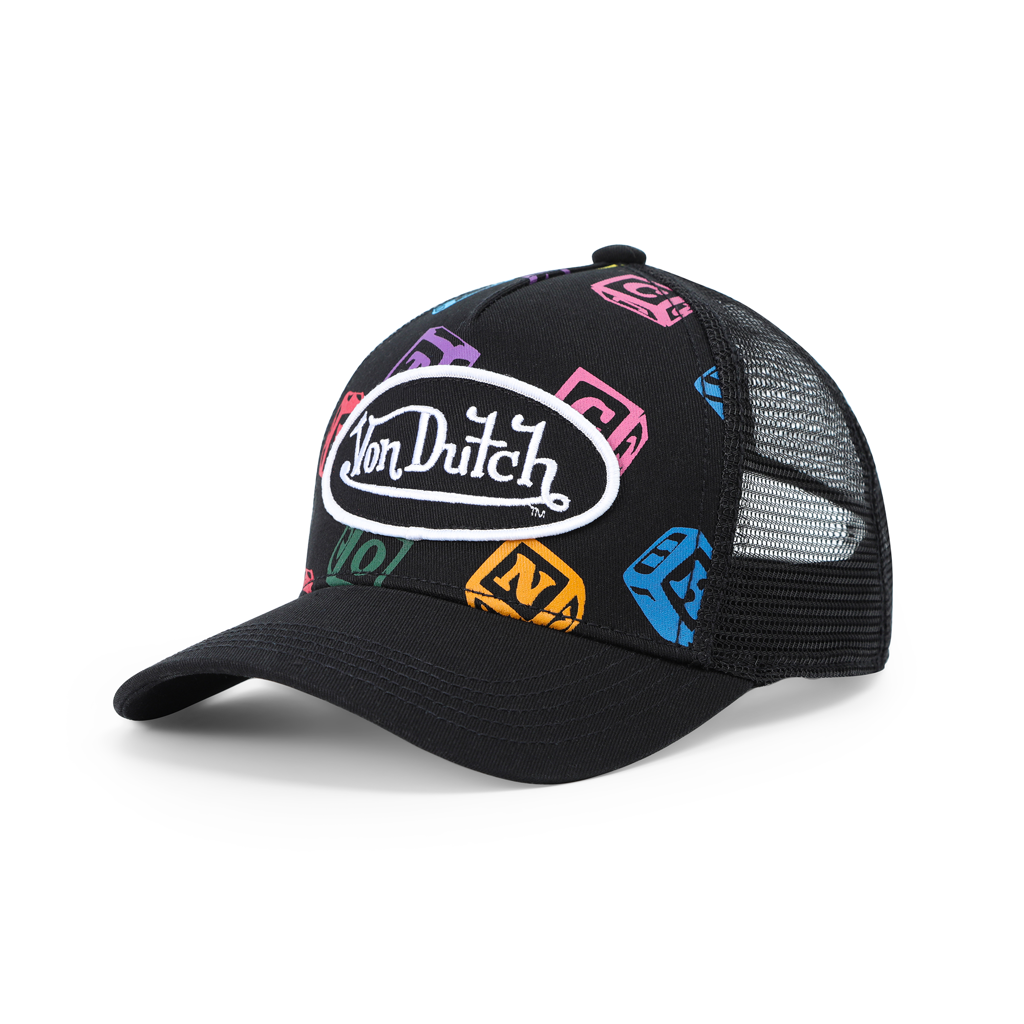 Von Dutch Kids Classic Trucker Hat - Black Blocks - Image 7