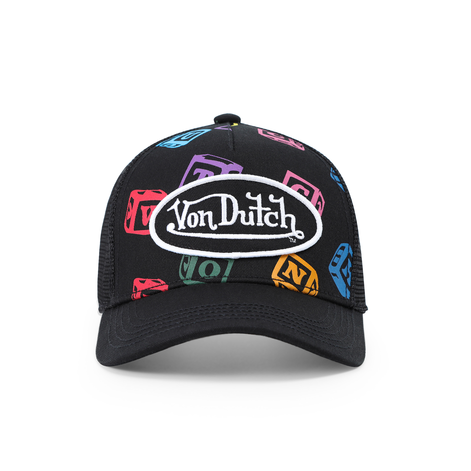 Von Dutch Kids Classic Trucker Hat - Black Blocks - Image 8