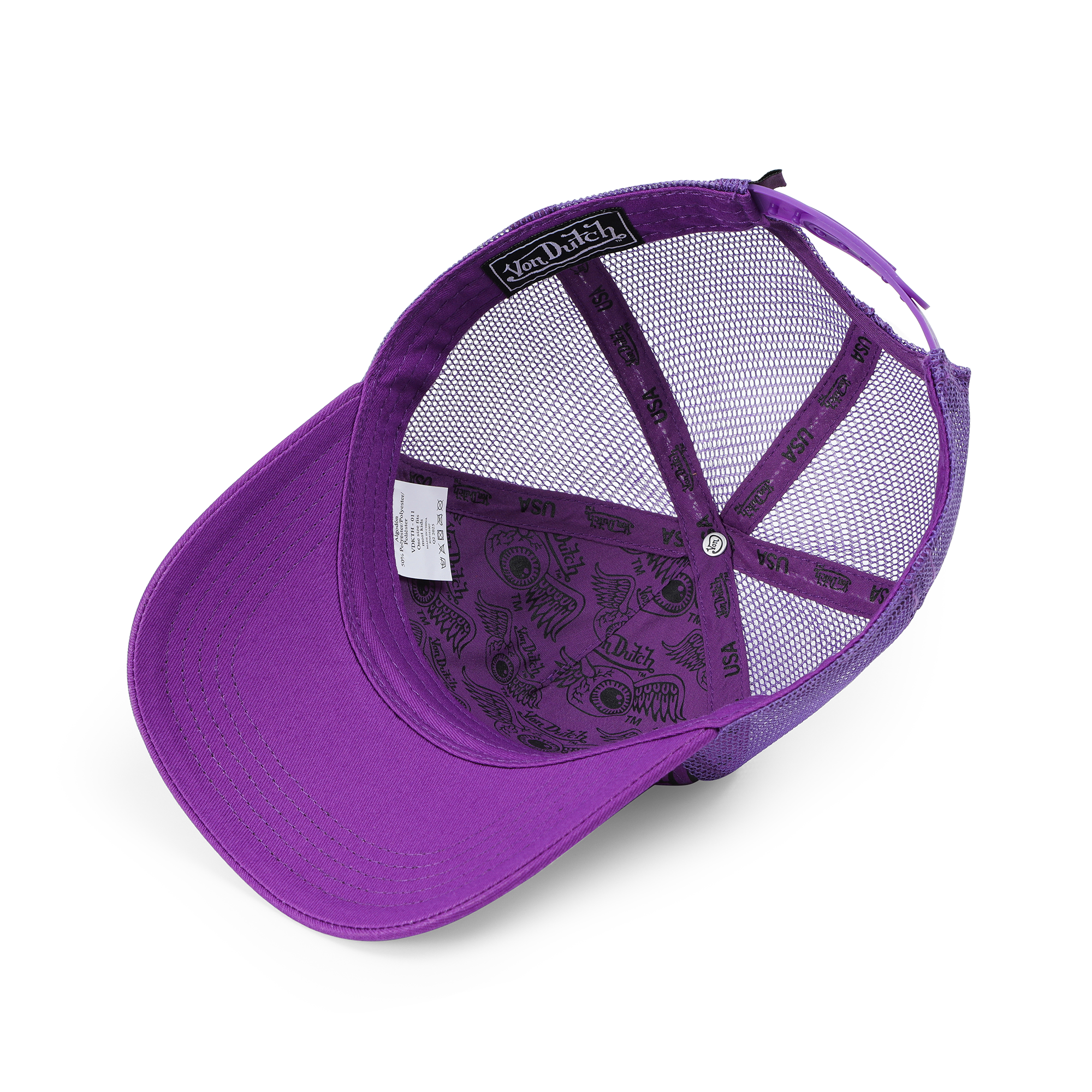 Von Dutch Kids Classic Trucker Hat - Purple Wings - Image 4