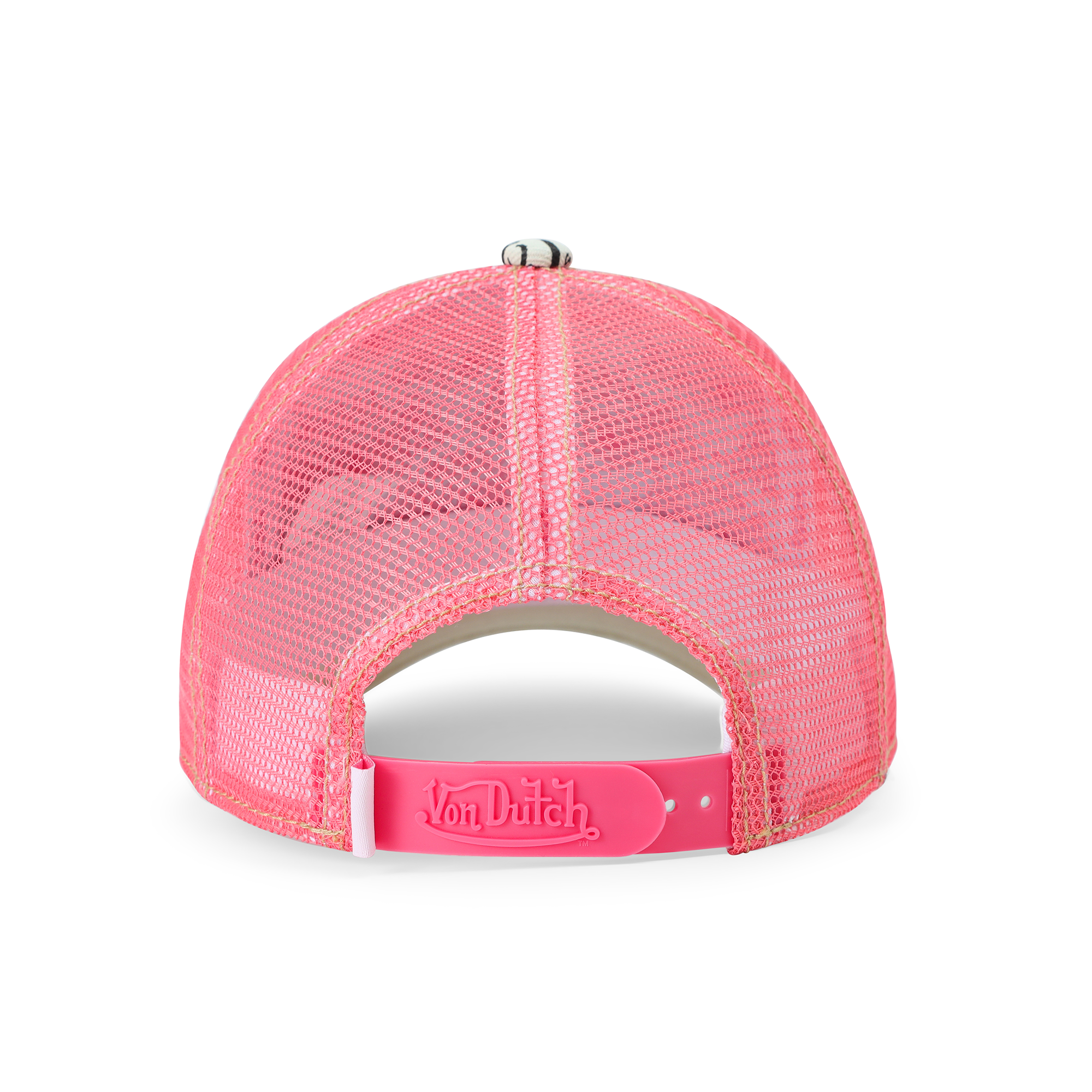 Von Dutch Kids Light Denim Trucker Hat - Pink Logo - Image 6
