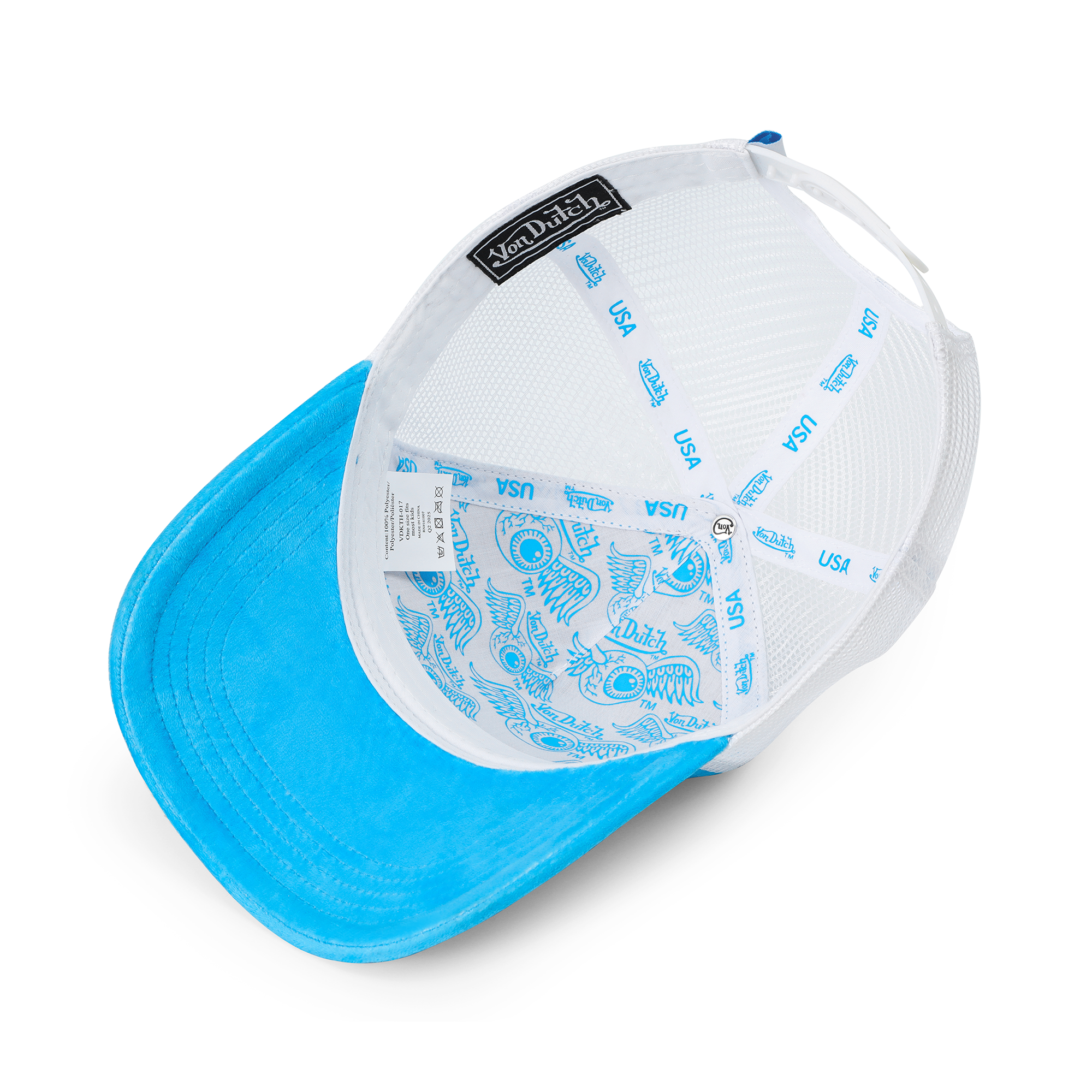 Von Dutch Kids Velvet Trucker Hat - Blue Crush - Image 4