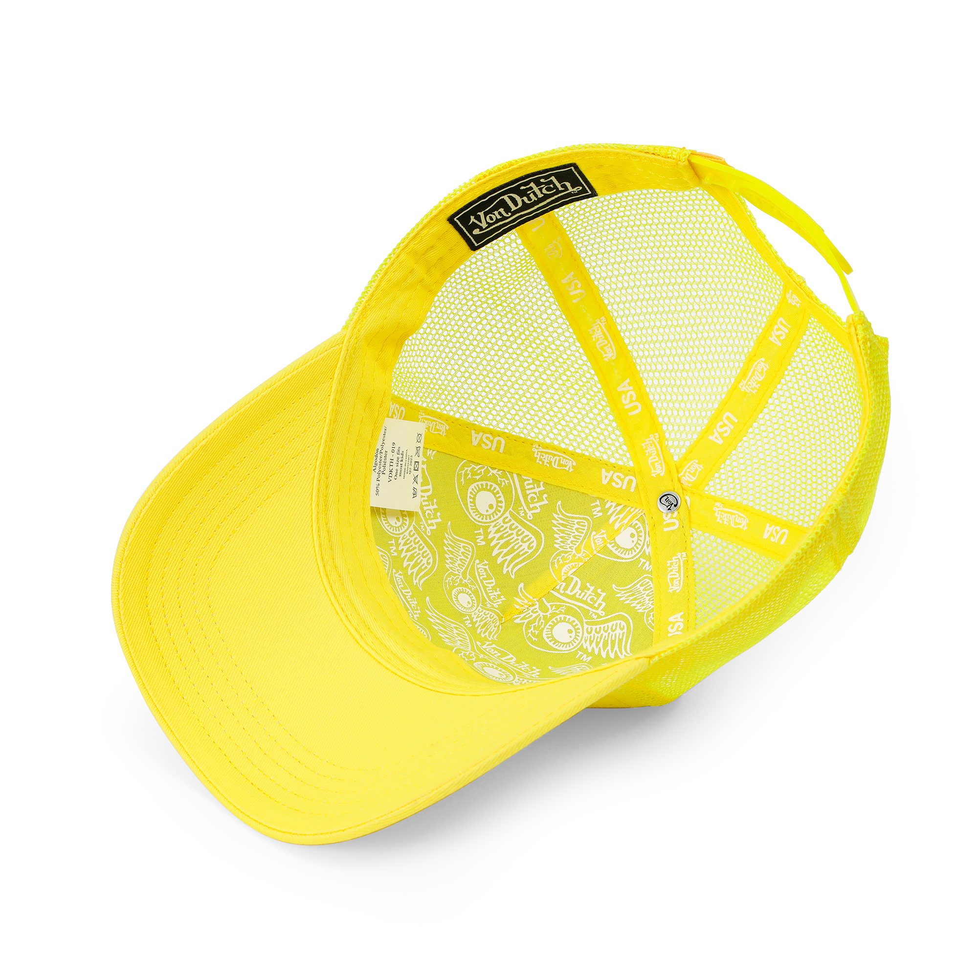 Von Dutch Kids Classic Trucker Hat - Yellow Lemon - Image 4