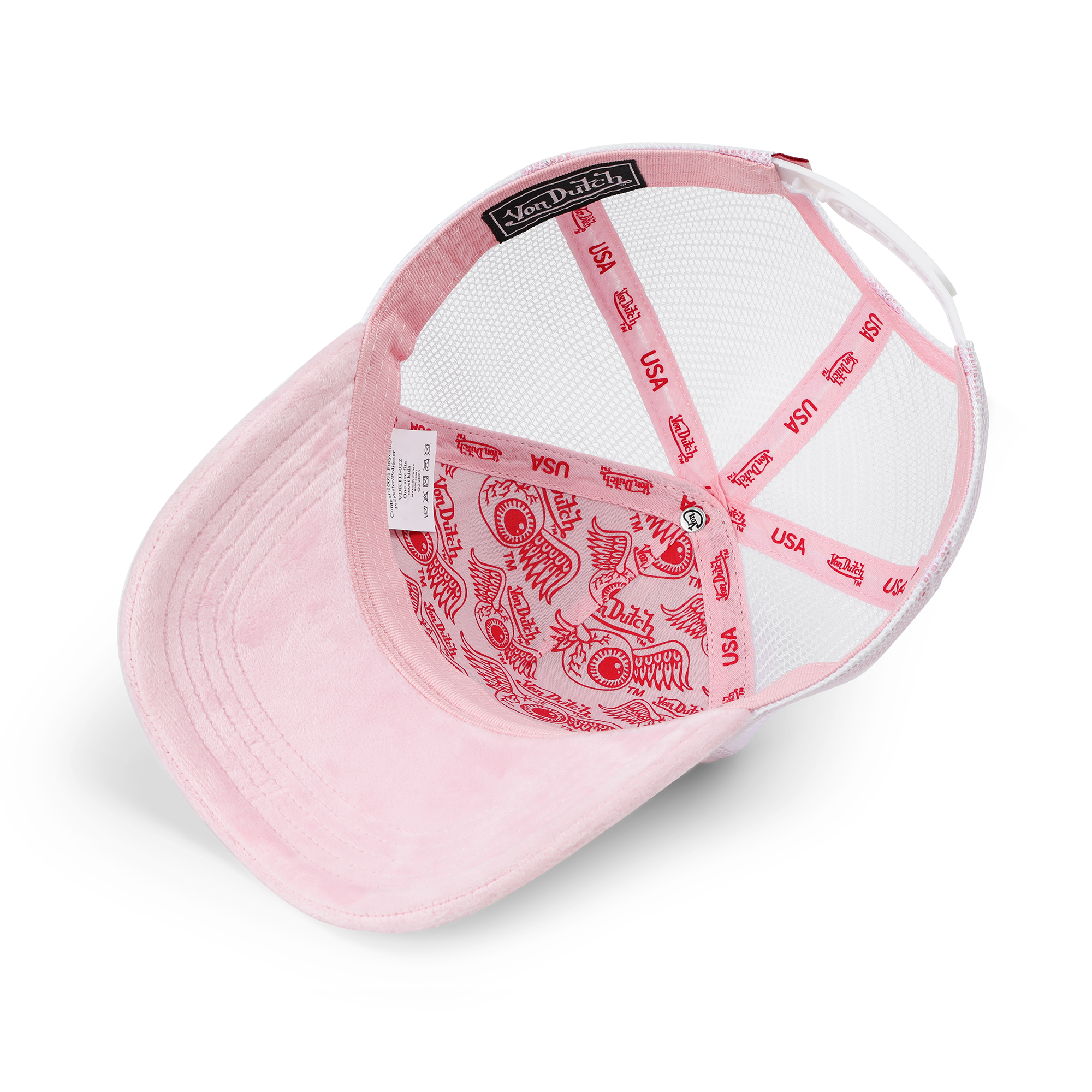 Von Dutch Kids Velvet Trucker Hat - Pink Crush - Image 4