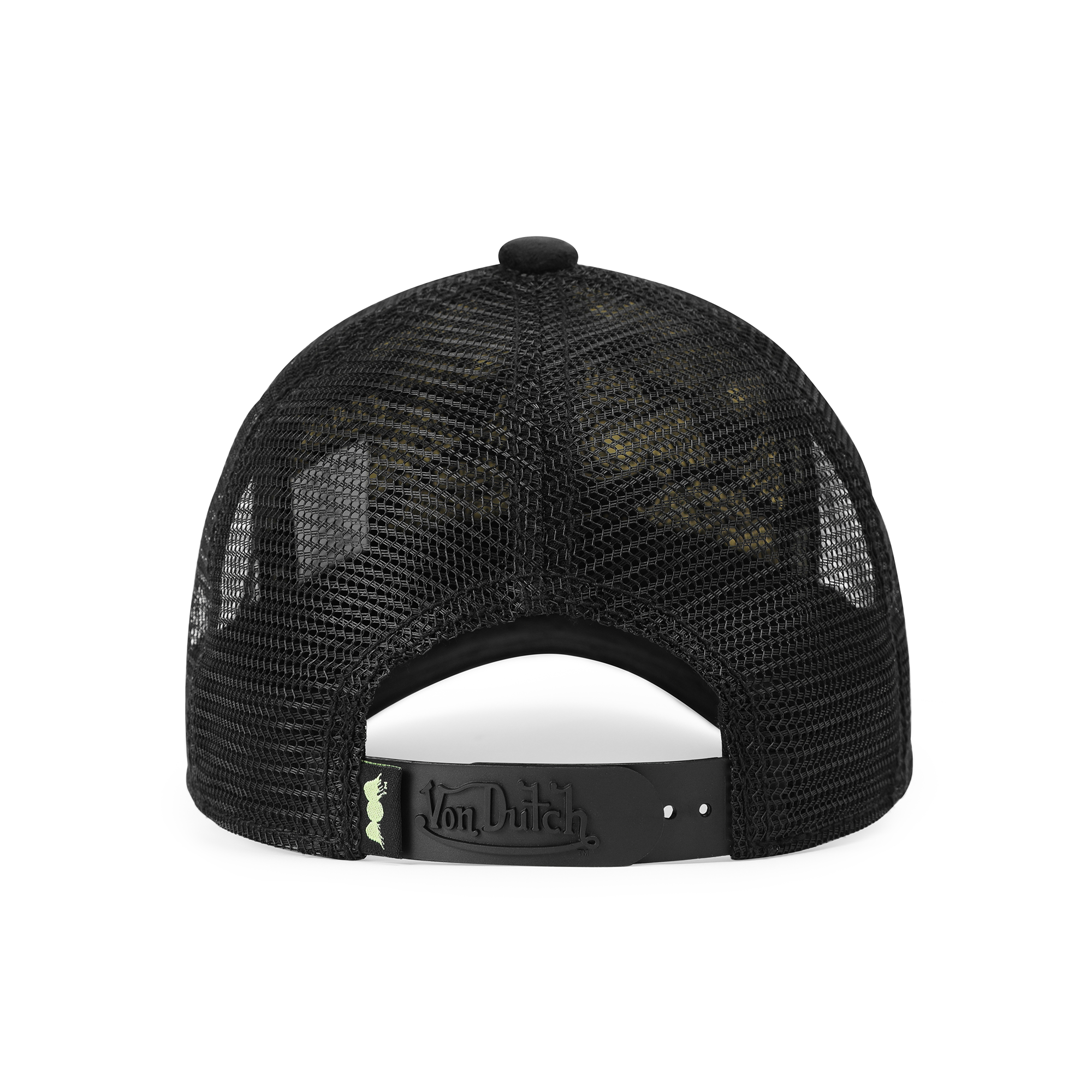 Von Dutch Kids Velvet Trucker Hat - Black & Yellow - Image 6