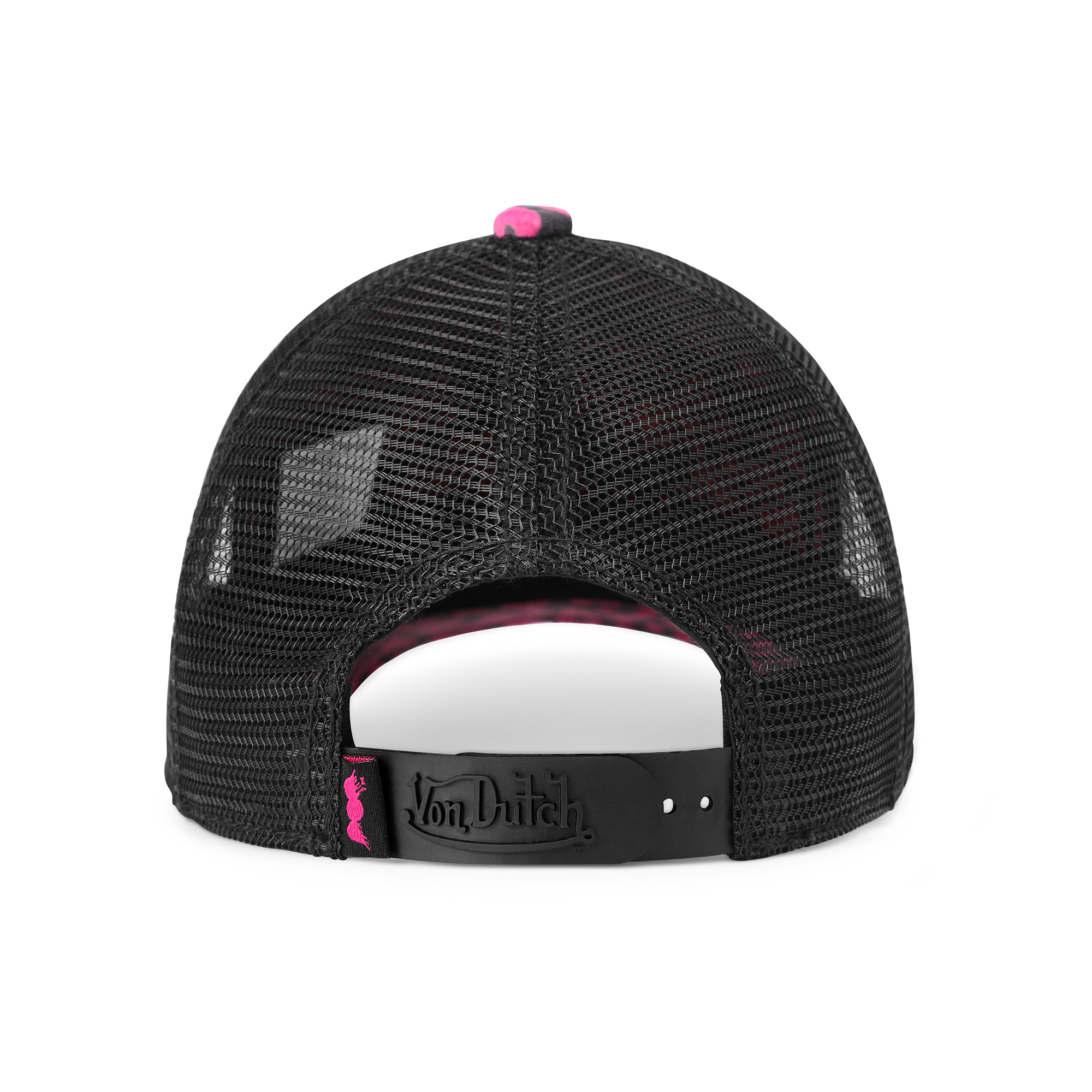 Von Dutch Kids Velvet Trucker Hat - Hot Pink Cheetah - Image 6