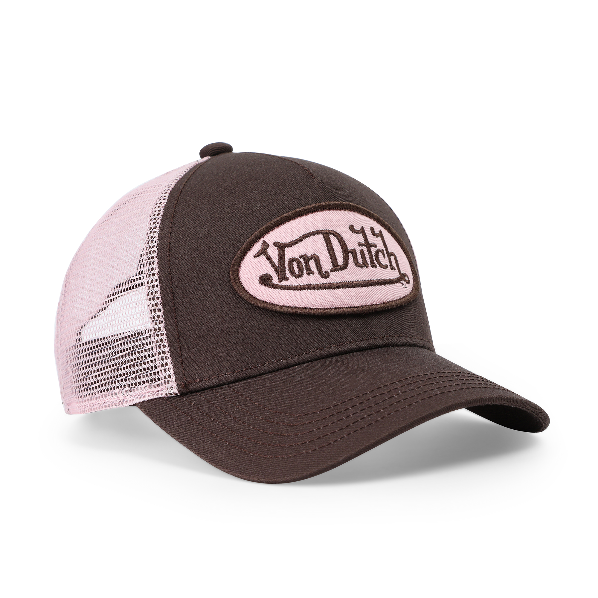 Von Dutch Kids Classic Trucker Hat - Brown & Pink - Image 5