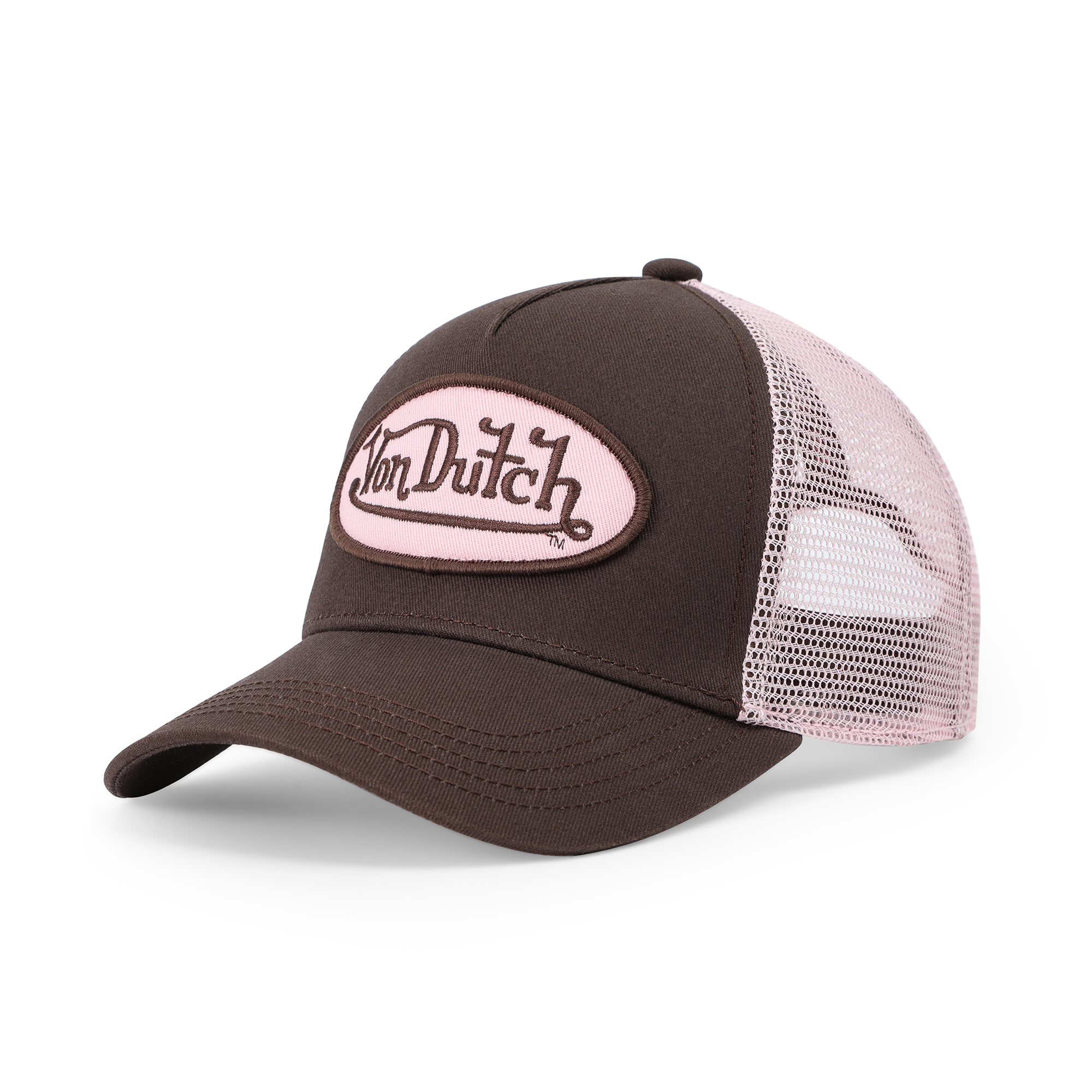 Von Dutch Kids Classic Trucker Hat - Brown & Pink - Image 3