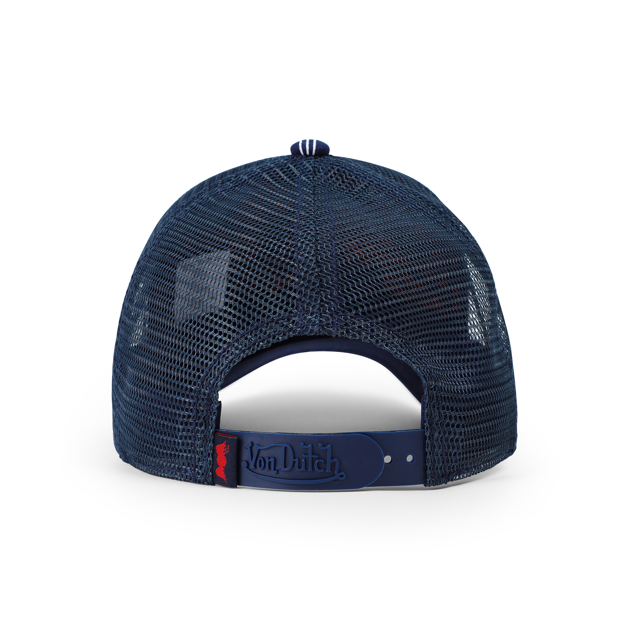 Von Dutch Kids Classic Trucker Hat - Navy White Stripe - Image 6