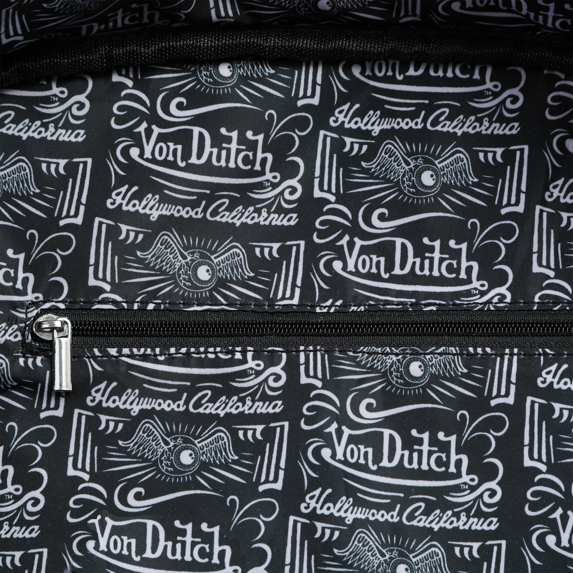 Von Dutch Denim & Brown Duffle Bowling Bag - Image 8