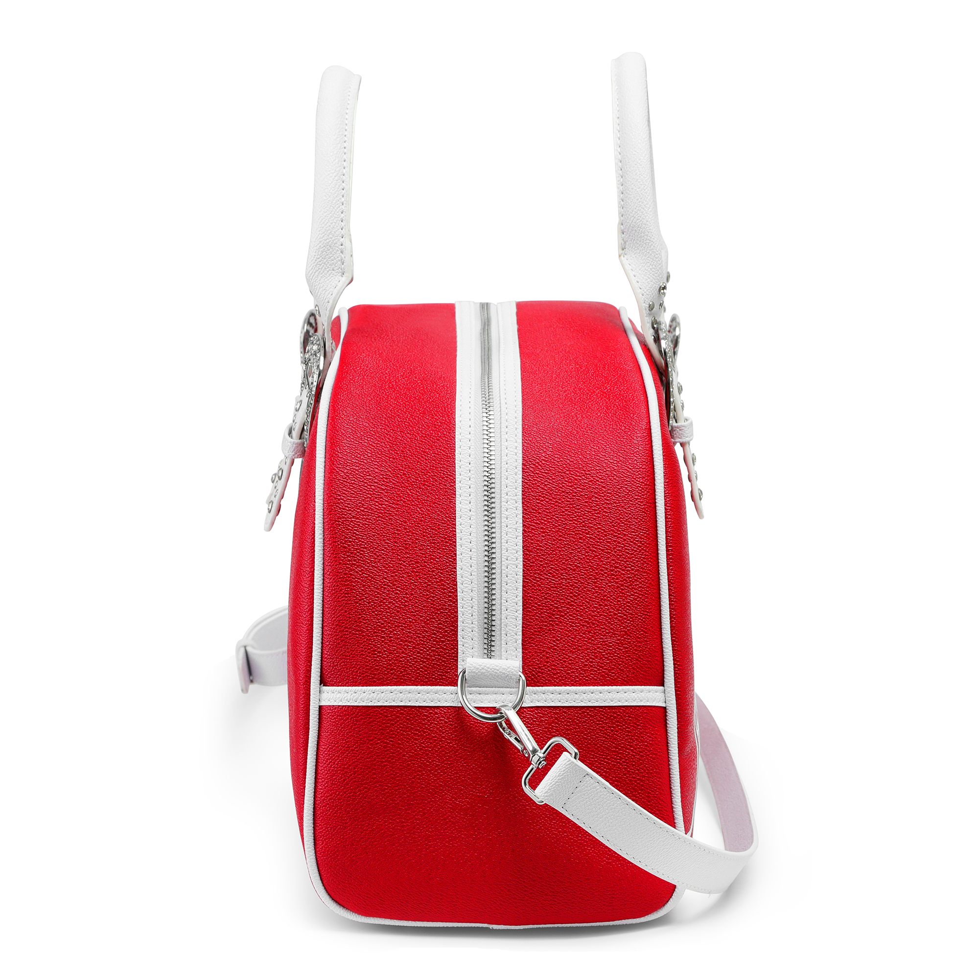 Von Dutch Red & White Duffle Bowling Bag - Image 5