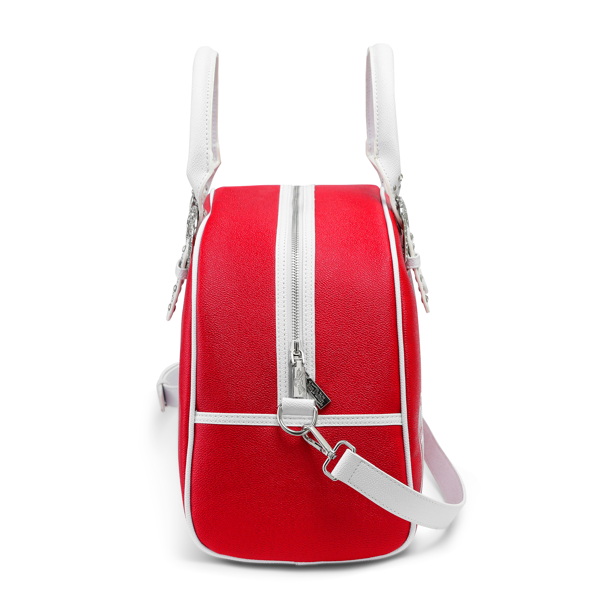 Von Dutch Red & White Duffle Bowling Bag - Image 6