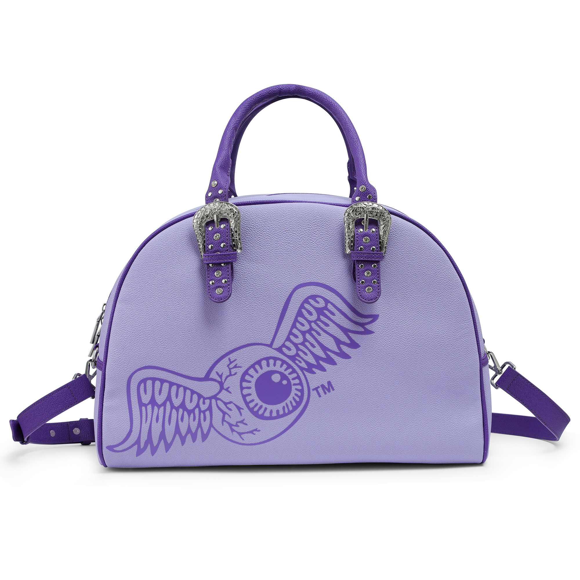 Von Dutch Purple & Lavender Duffle Bowling Bag - Image 6