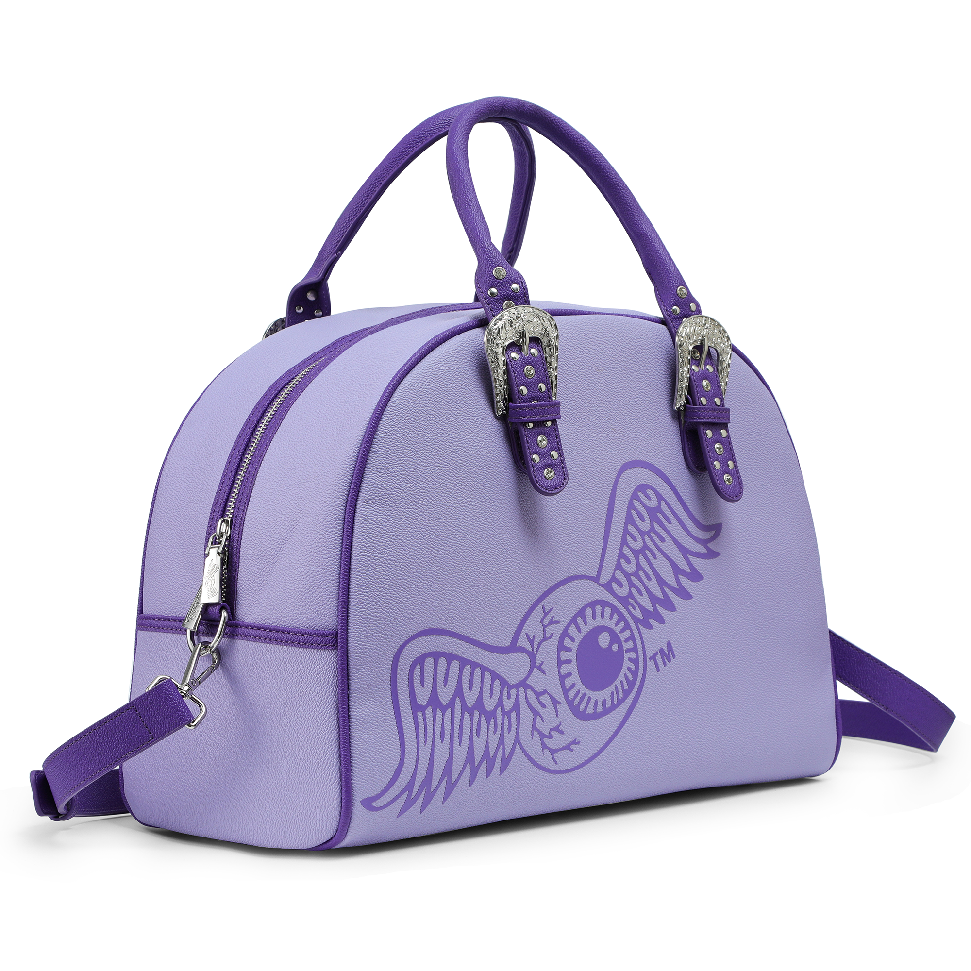 Von Dutch Purple & Lavender Duffle Bowling Bag - Image 7