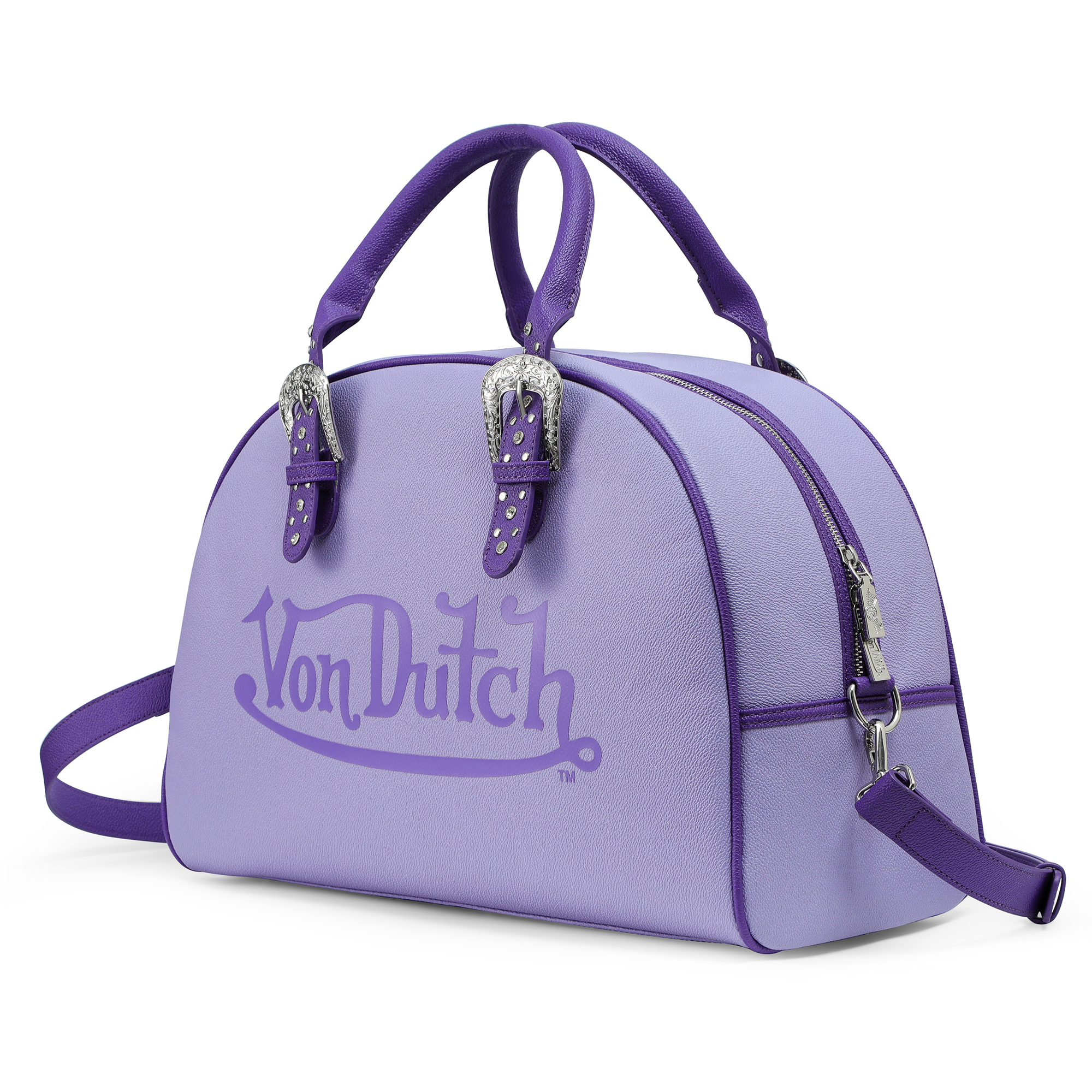 Von Dutch Purple & Lavender Duffle Bowling Bag - Image 2