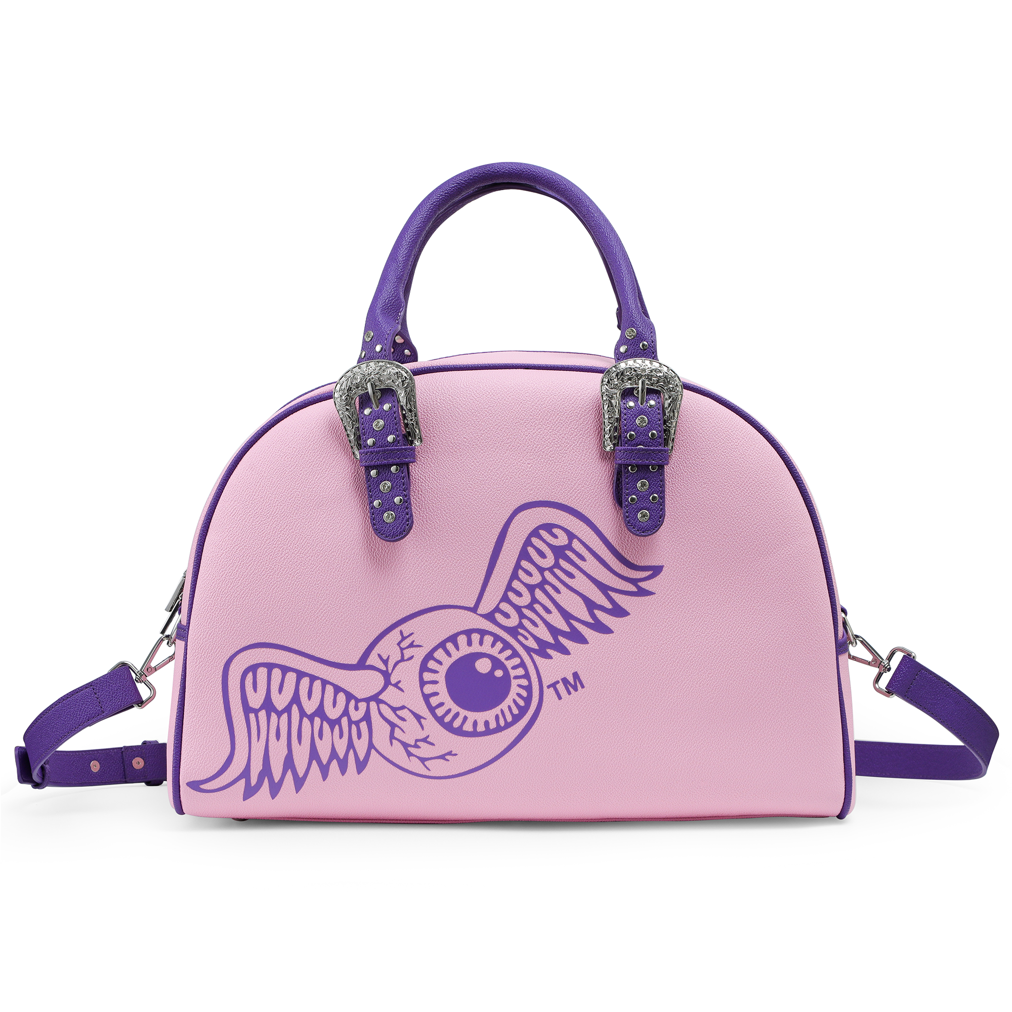Von Dutch Pink & Purple Duffle Bowling Bag - Image 7