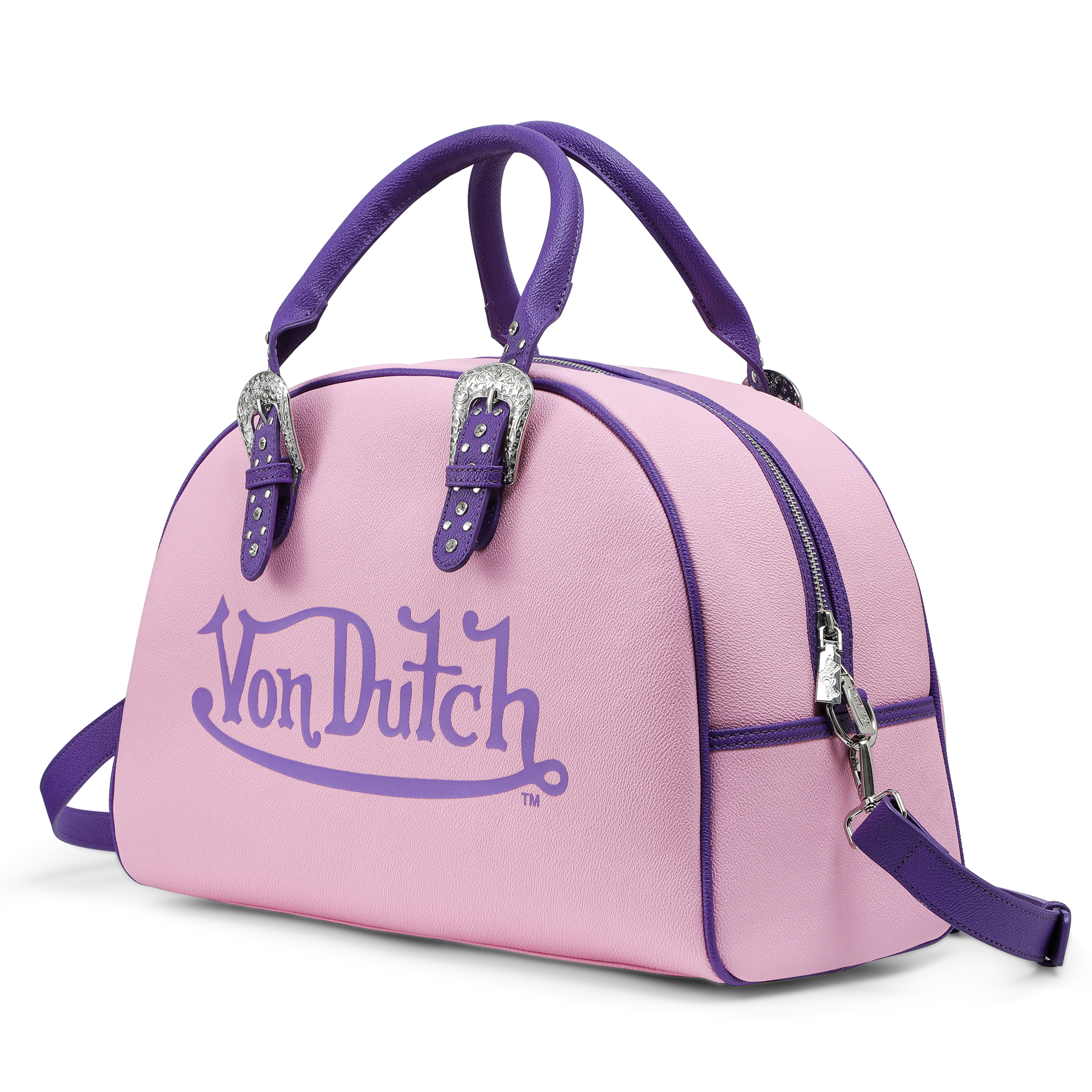 Von Dutch Pink & Purple Duffle Bowling Bag - Image 2