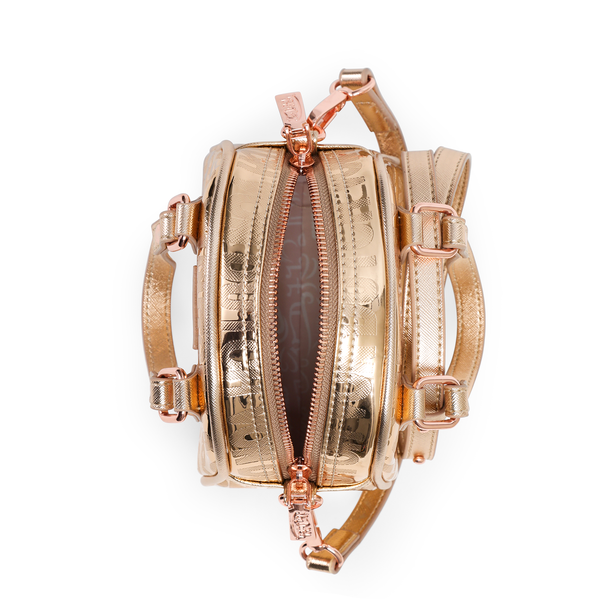 Von Dutch Mini Bowling Bag - Rose Gold Reflective - Image 4