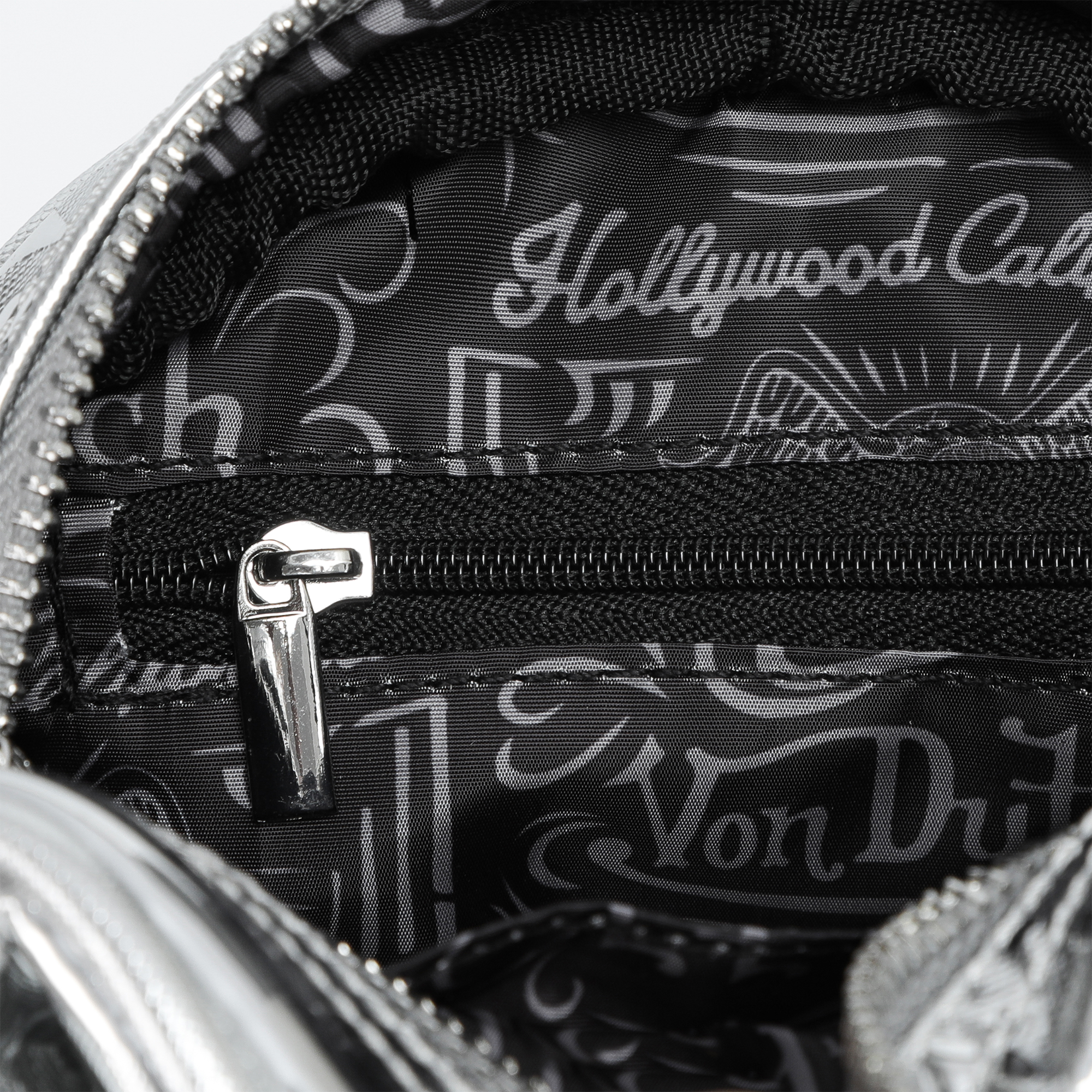 Von Dutch Mini Bowling Bag - Silver Foil Reflective - Image 3