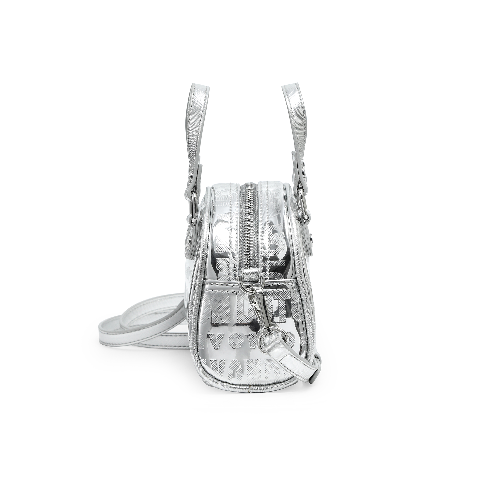 Von Dutch Mini Bowling Bag - Silver Foil Reflective - Image 8