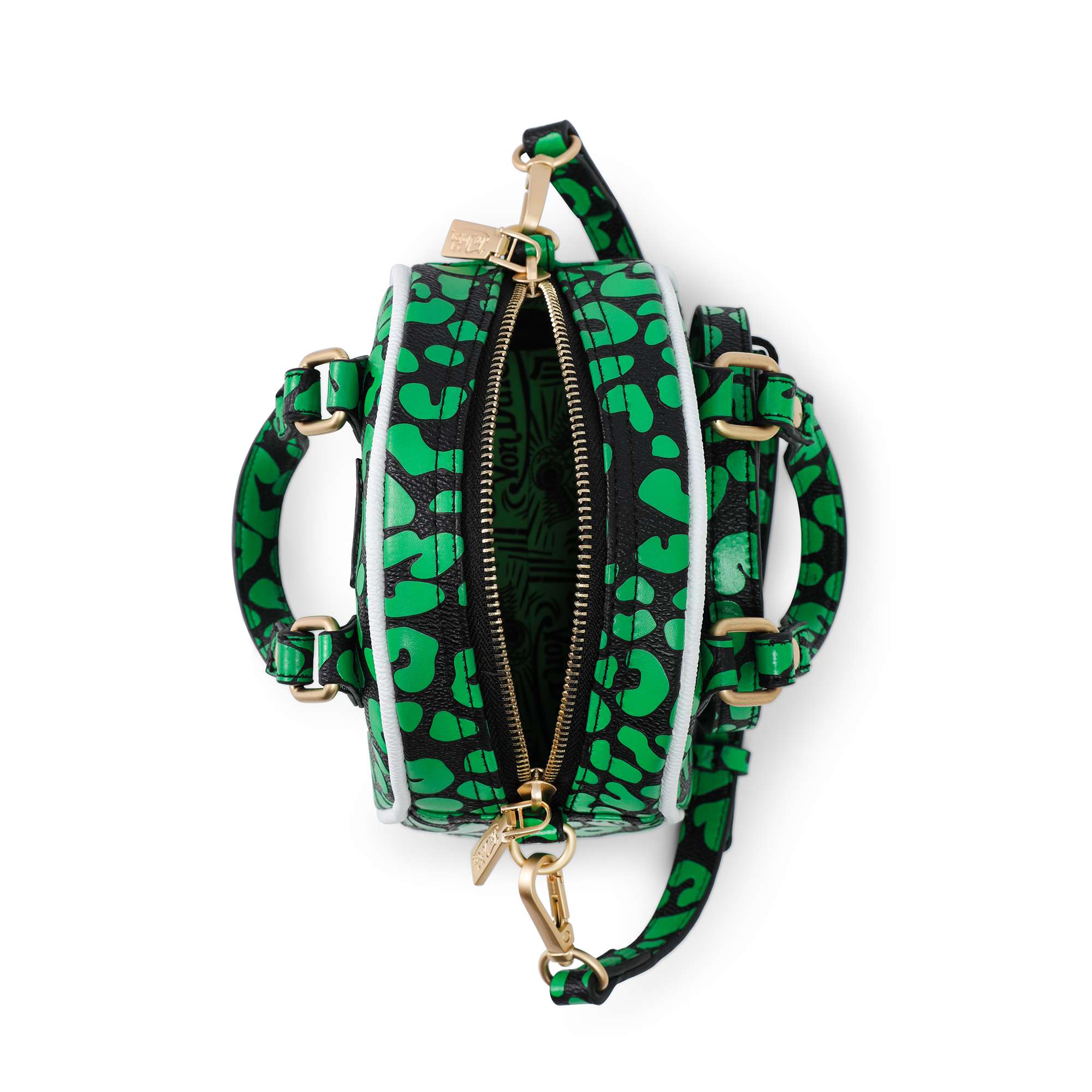 Von Dutch Mini Bowling Bag - Lime Green Cheetah - Image 3