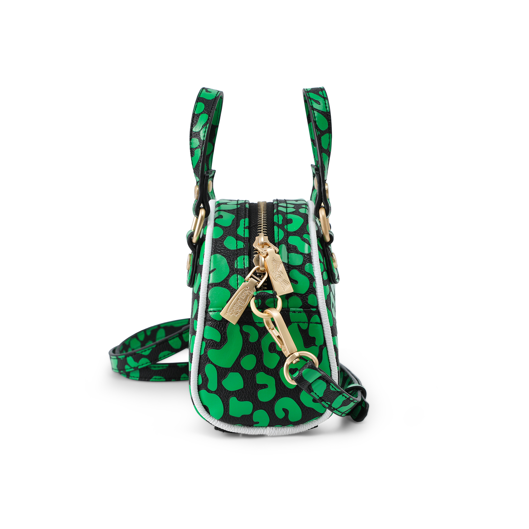 Von Dutch Mini Bowling Bag - Lime Green Cheetah - Image 4