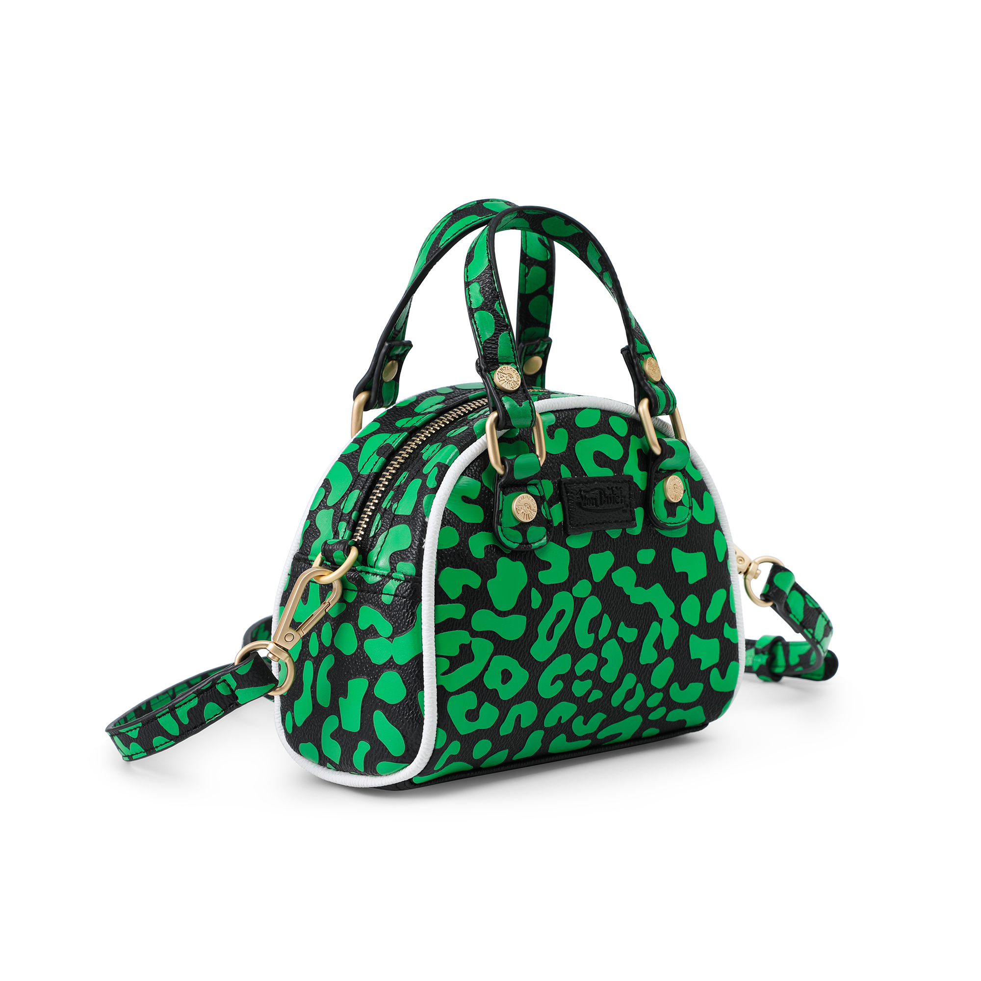 Von Dutch Mini Bowling Bag - Lime Green Cheetah - Image 6