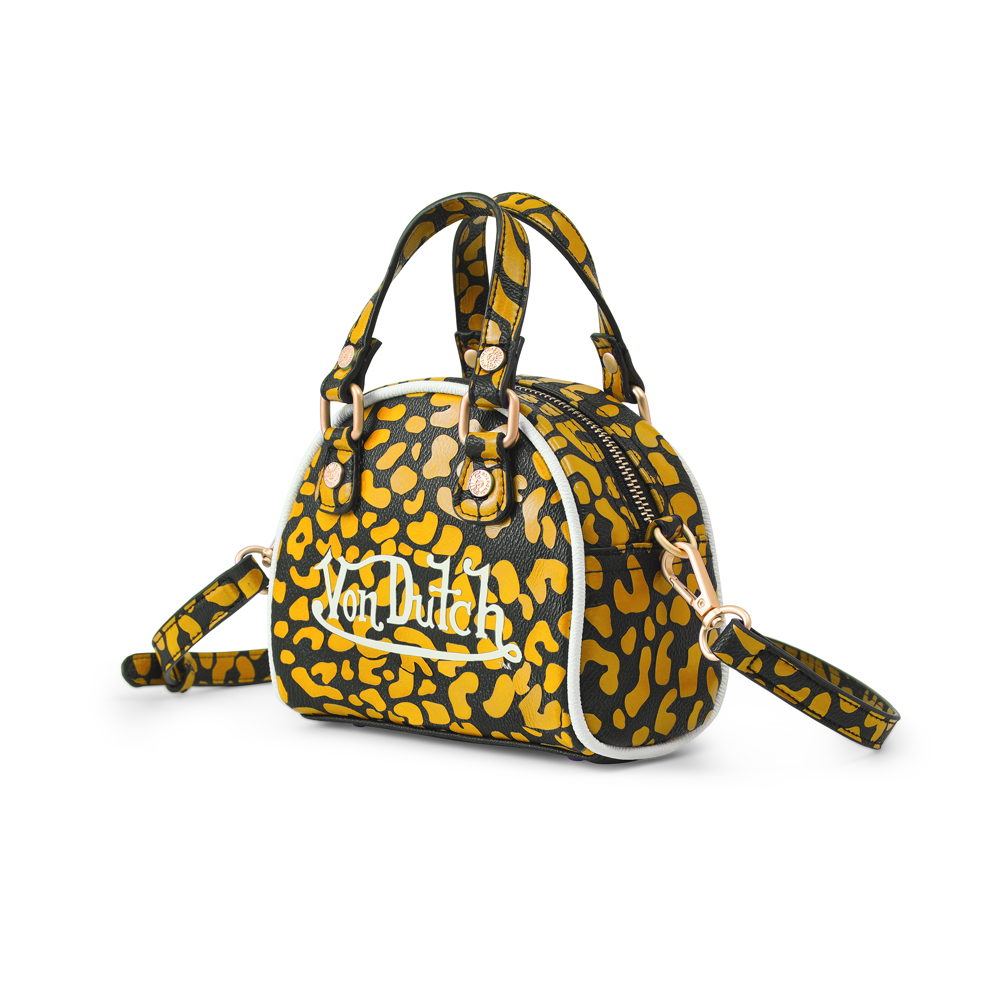 Von Dutch Mini Bowling Bag - Orange Cheetah - Image 2