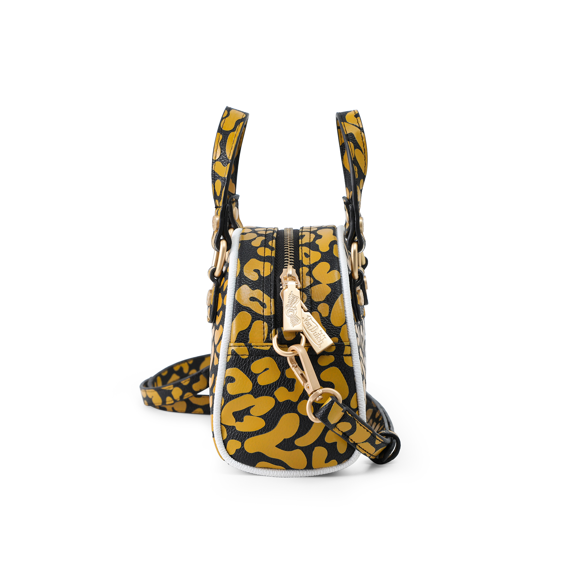 Von Dutch Mini Bowling Bag - Orange Cheetah - Image 5