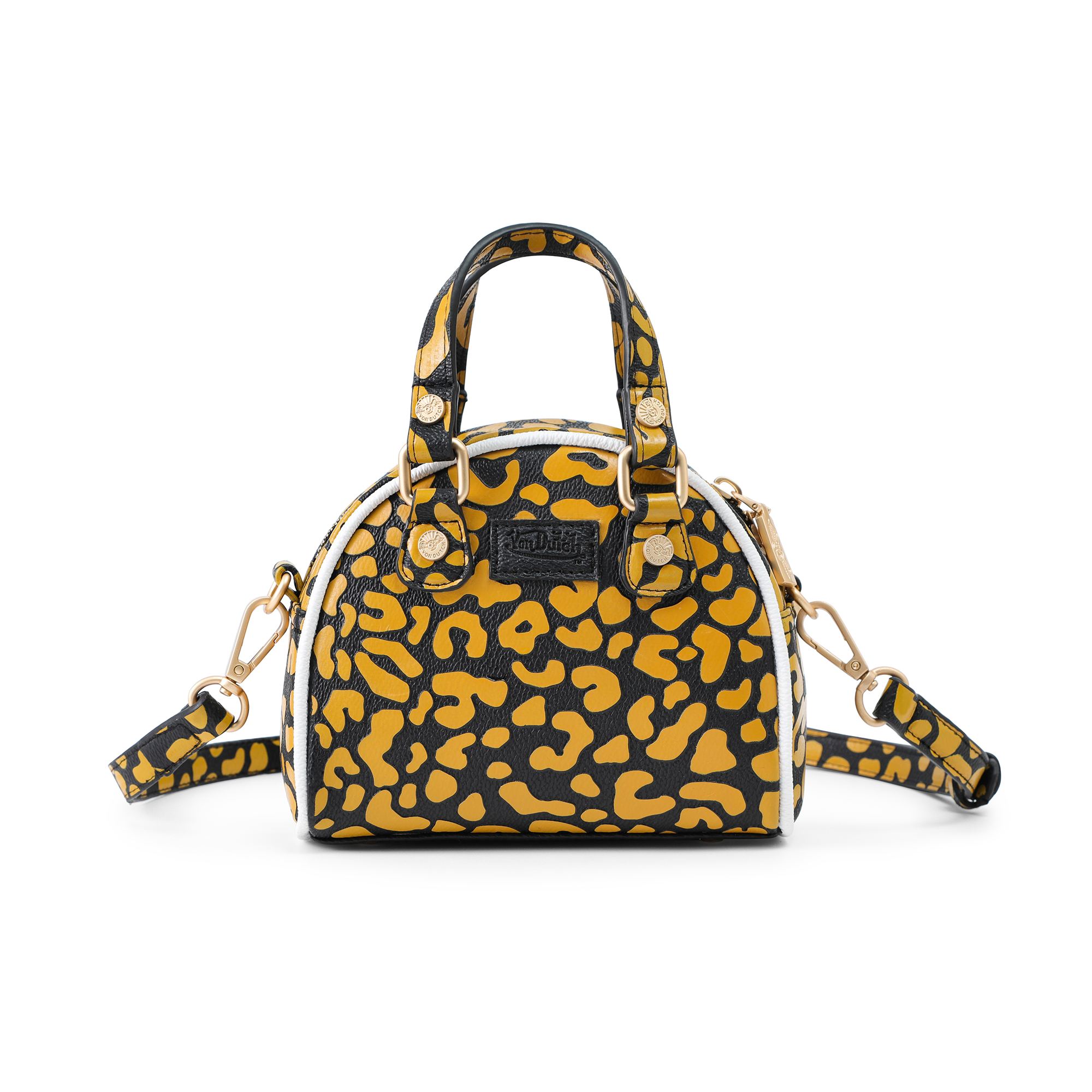 Von Dutch Mini Bowling Bag - Orange Cheetah - Image 6