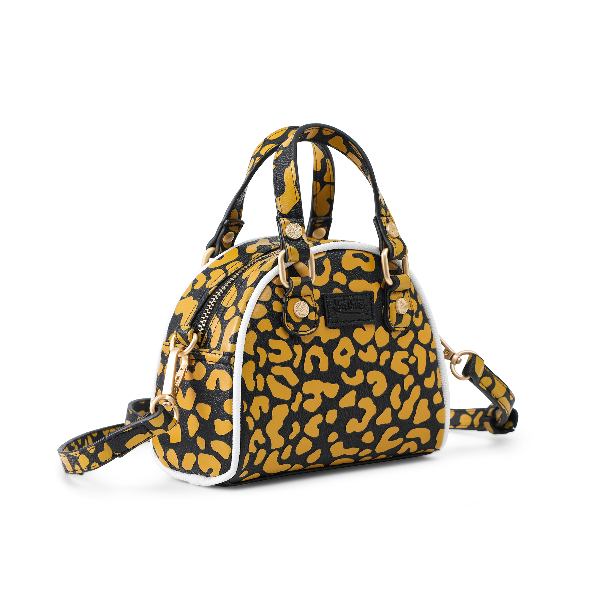 Von Dutch Mini Bowling Bag - Orange Cheetah - Image 7