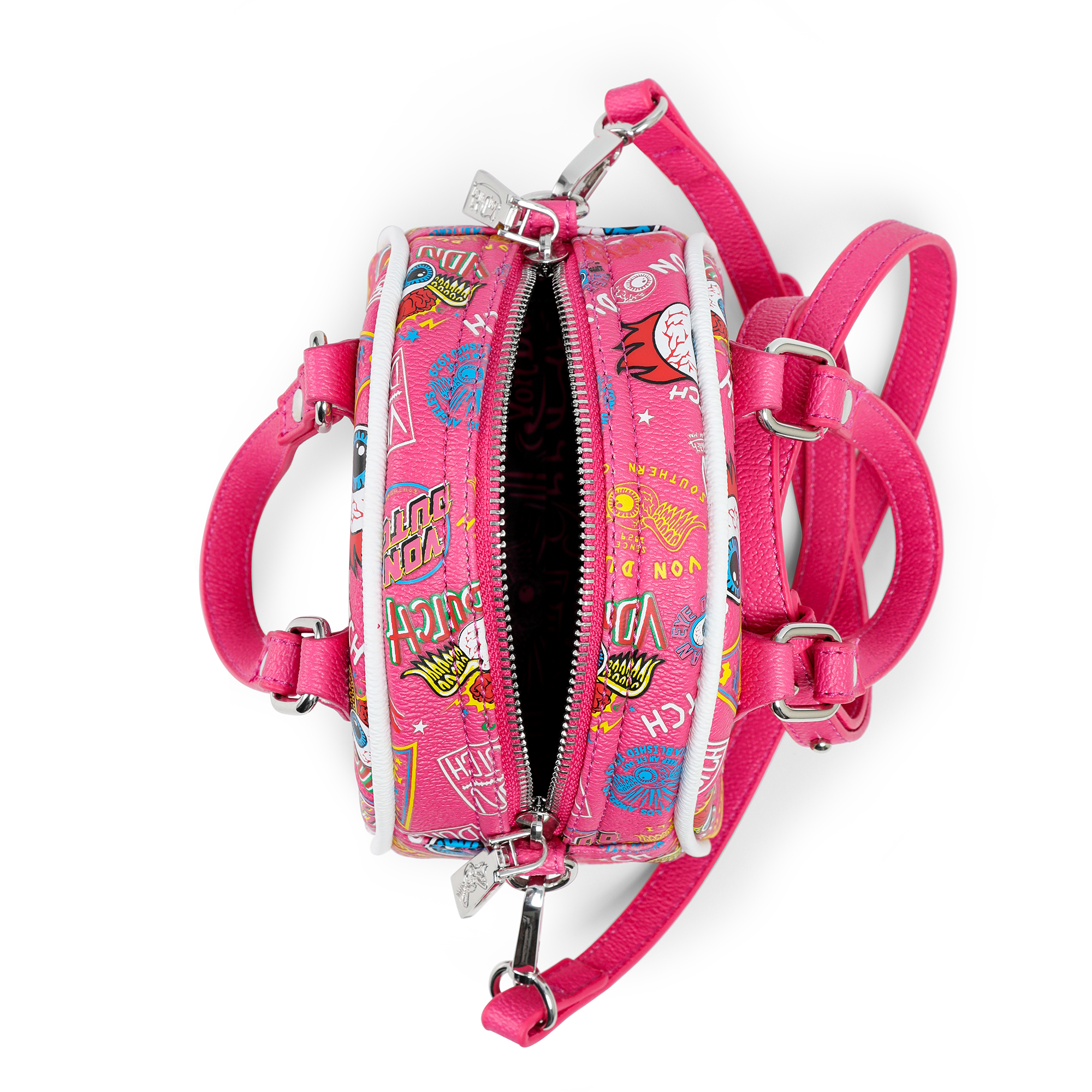 Von Dutch Mini Bowling Bag - Hot Pink Jax - Image 5