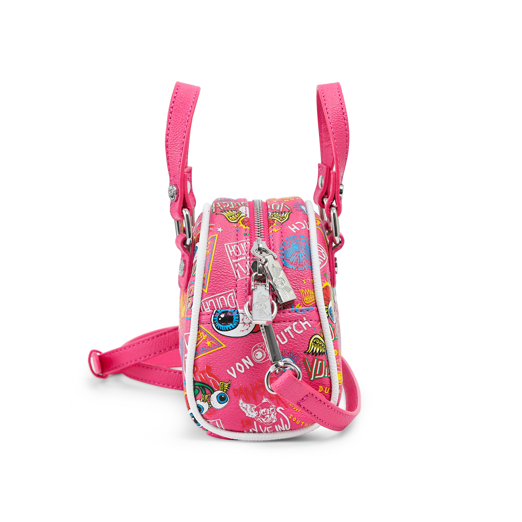 Von Dutch Mini Bowling Bag - Hot Pink Jax - Image 6