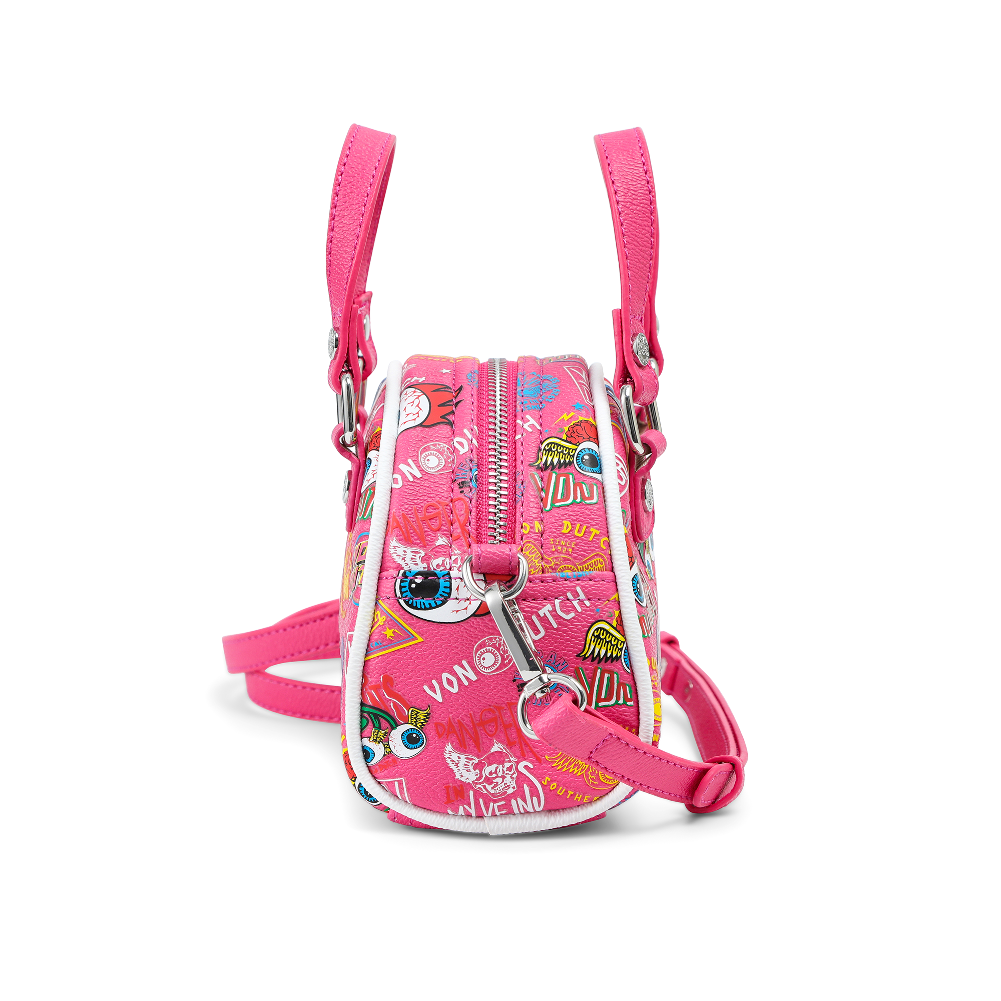 Von Dutch Mini Bowling Bag - Hot Pink Jax - Image 9