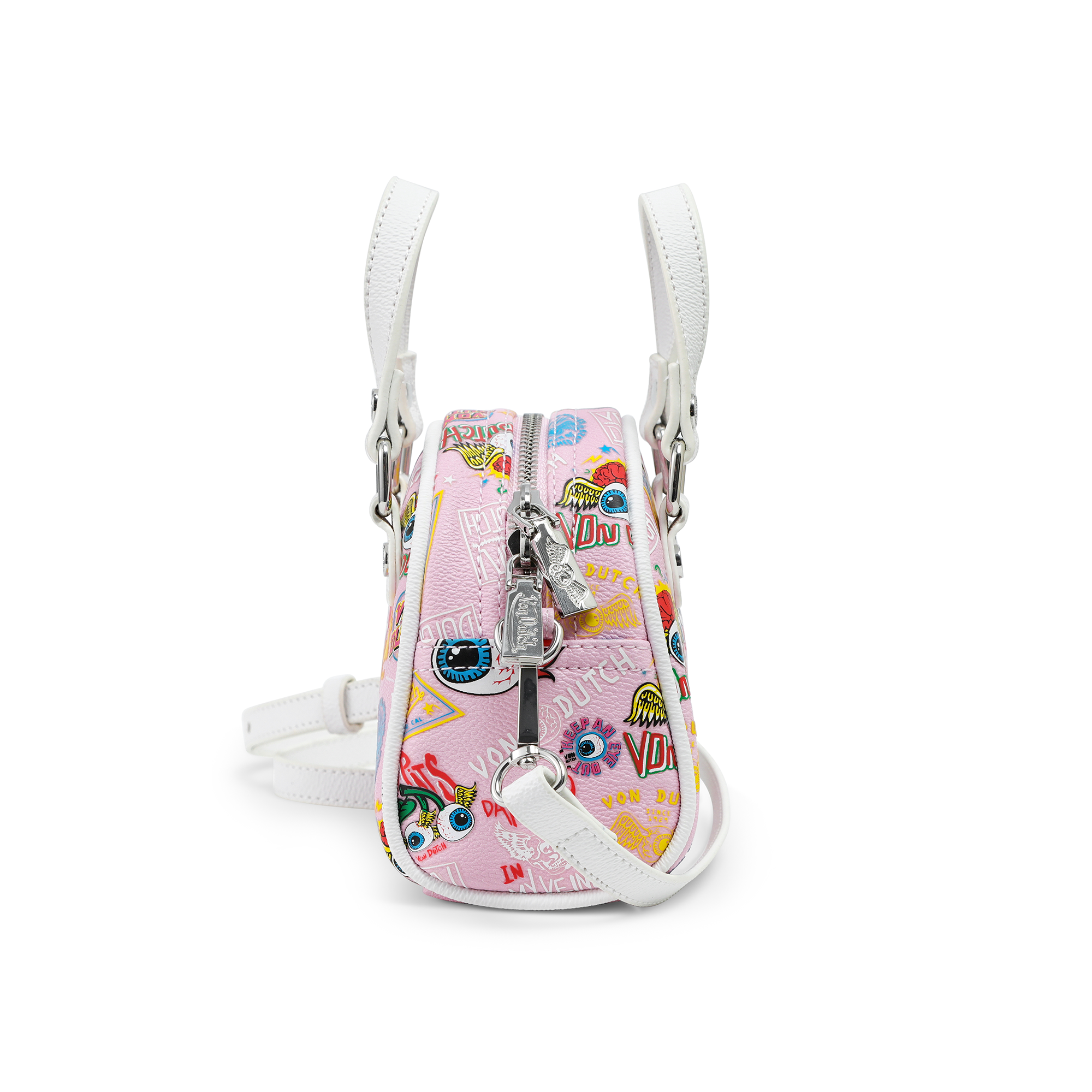 Von Dutch Mini Bowling Bag - Light Pink Jax - Image 5